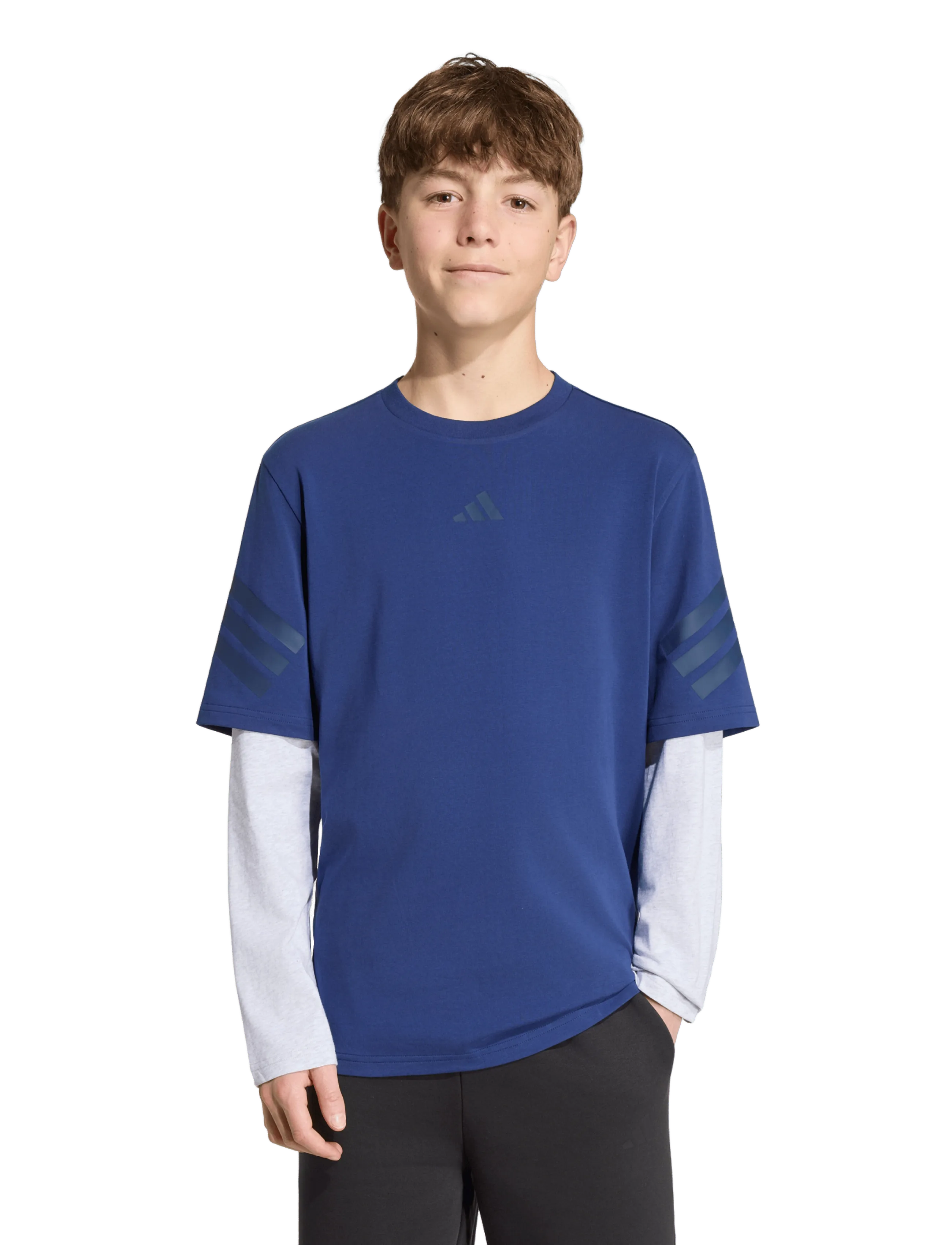 adidas Sportswear - J FI 2IN1 LS T - sports tops - dkblue/lgreyh/nindig - 4