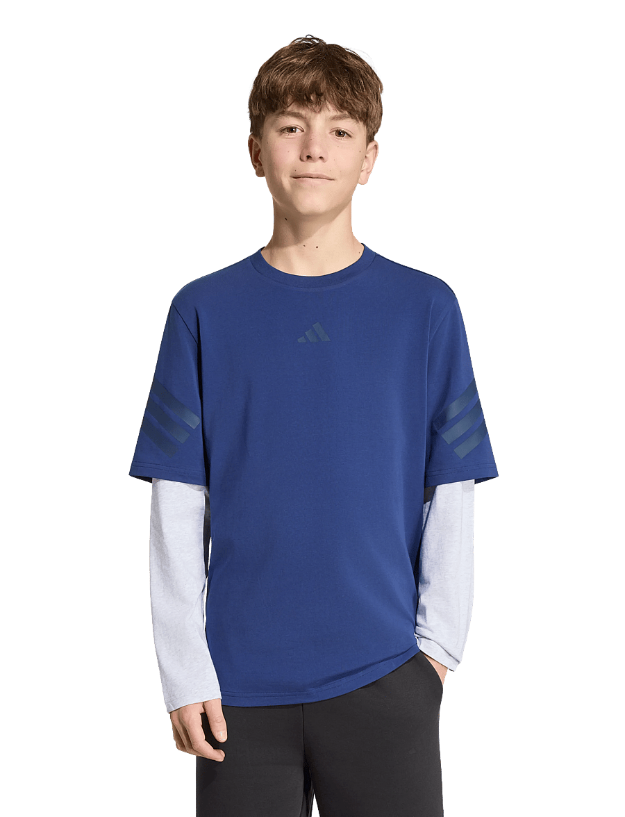 adidas Sportswear - J FI 2IN1 LS T - sports tops - dkblue/lgreyh/nindig - 4