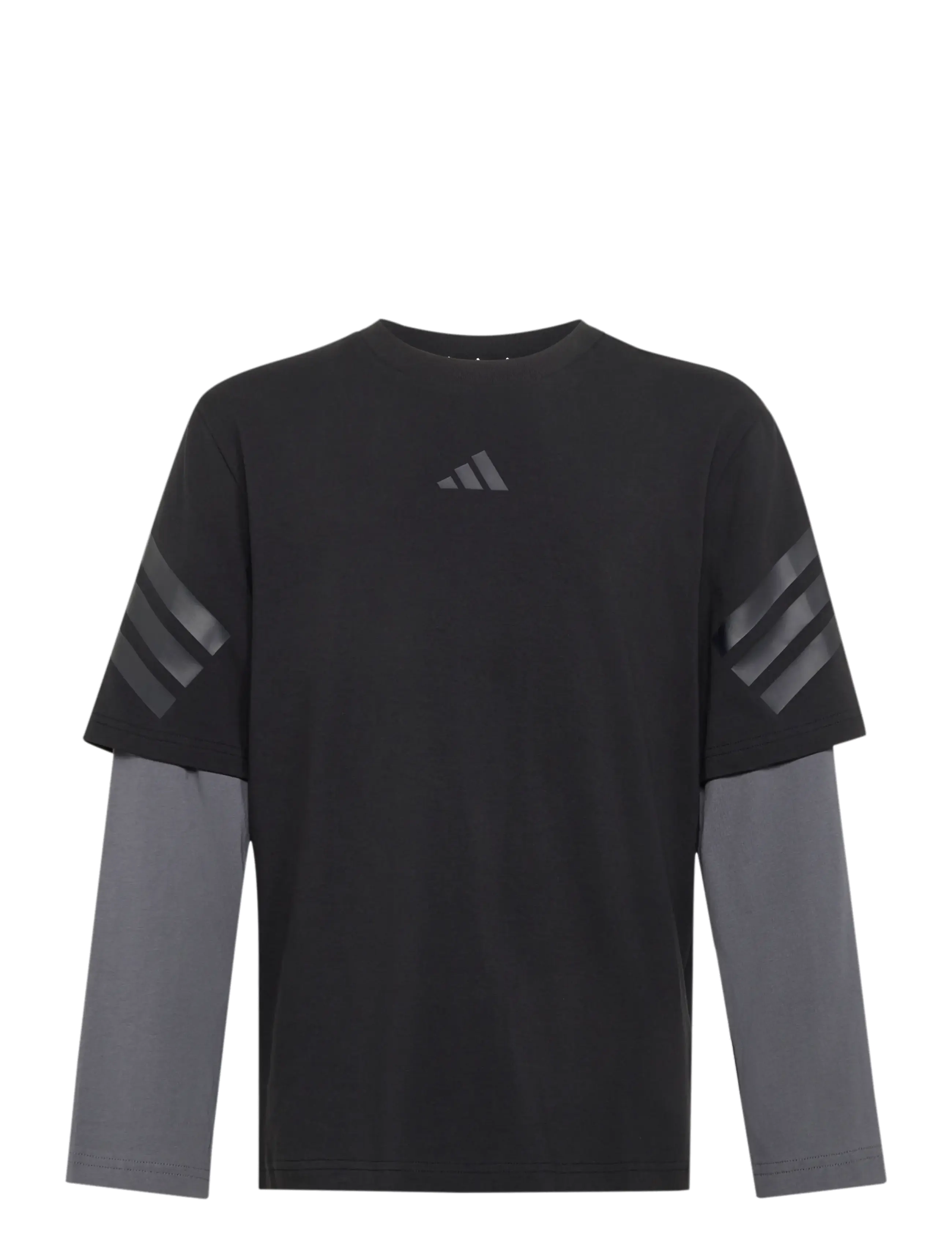 adidas Sportswear J FI 2IN1 LS T - Clothing - BLACK/GREFIV/BLACK / black