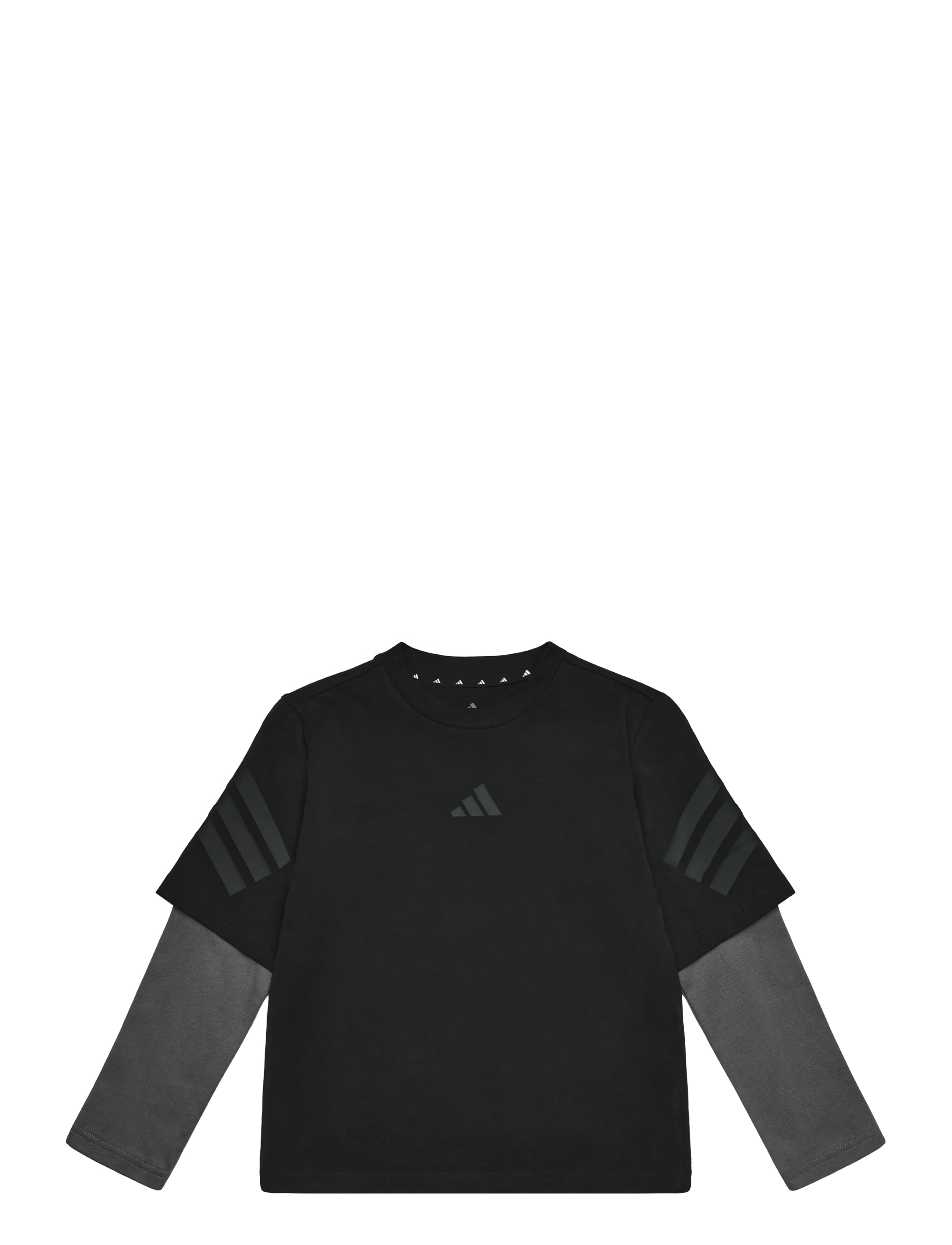 adidas Sportswear J FI 2IN1 LS T - Kleidung - BLACK/GREFIV/BLACK / black