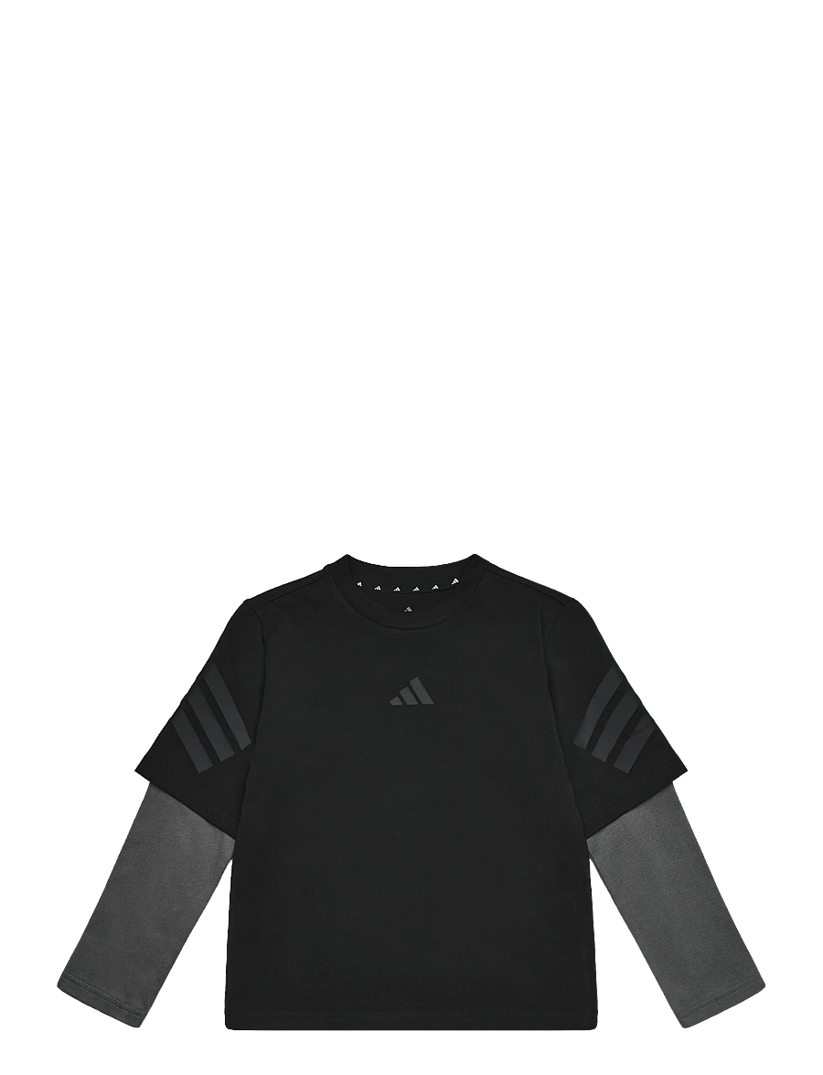 adidas Sportswear - J FI 2IN1 LS T - sporditopid - black/grefiv/black - 1