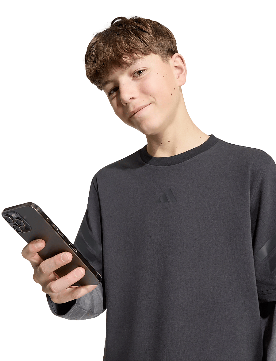 adidas Sportswear - J FI 2IN1 LS T - sports tops - black/grefiv/black - 5