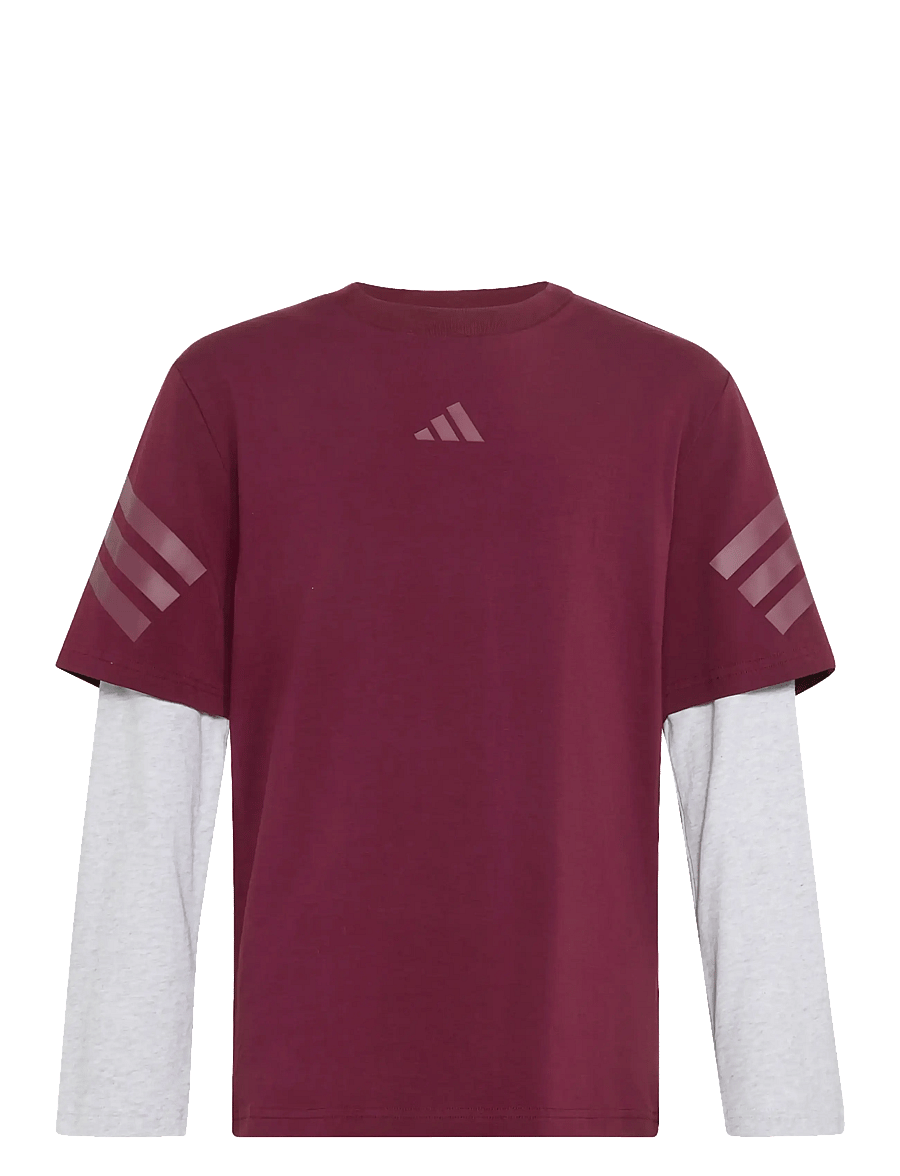 adidas Sportswear - J FI 2IN1 LS T - sporditopid - maroon/lgreyh/maroon - 1