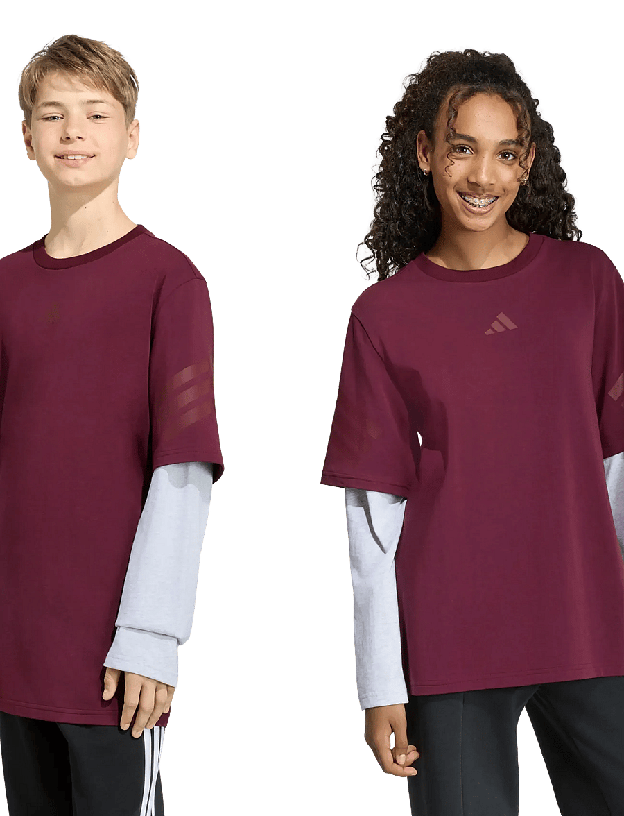 adidas Sportswear - J FI 2IN1 LS T - sporditopid - maroon/lgreyh/maroon - 2
