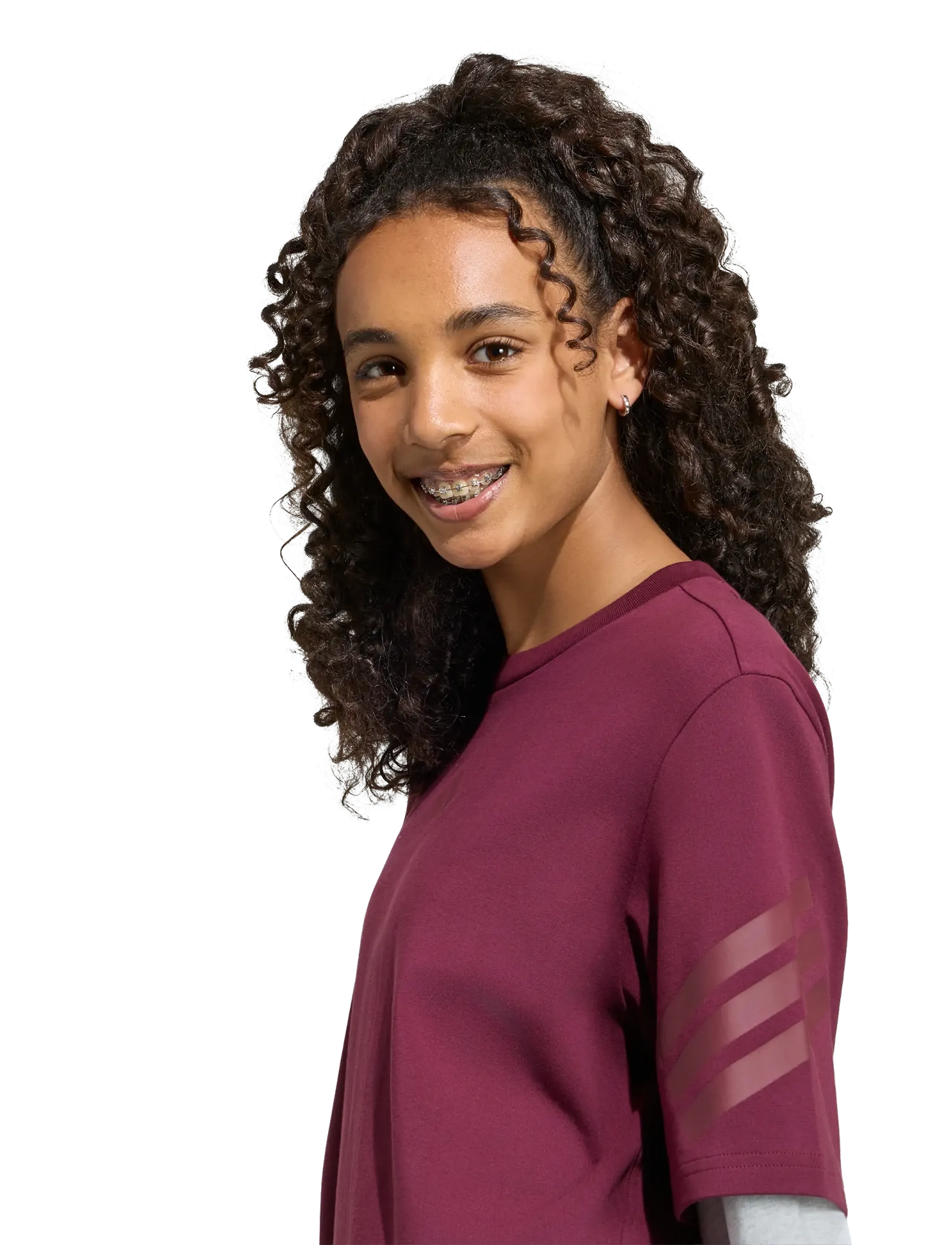 adidas Sportswear - J FI 2IN1 LS T - sporditopid - maroon/lgreyh/maroon - 5