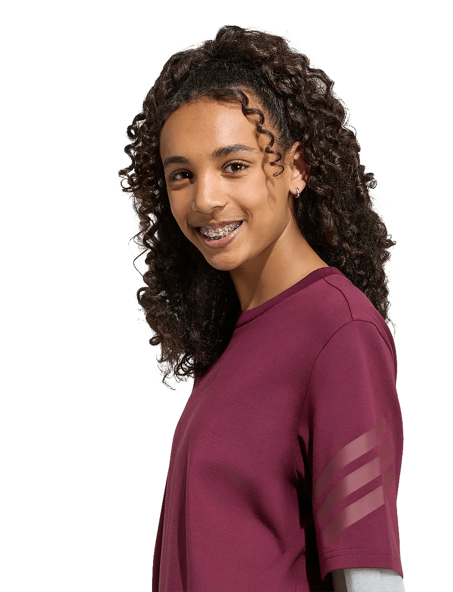 adidas Sportswear - J FI 2IN1 LS T - sporditopid - maroon/lgreyh/maroon - 5