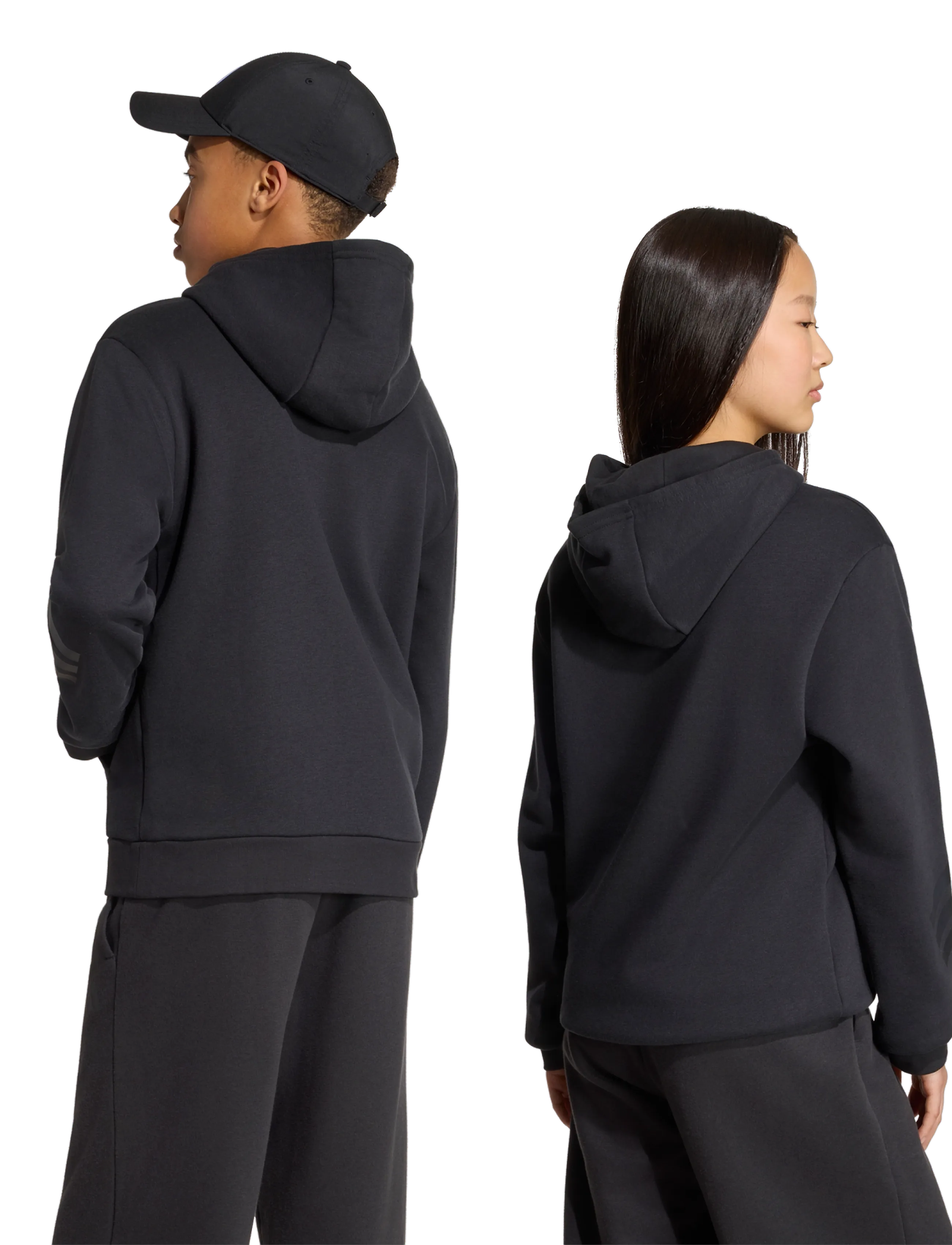 adidas Sportswear - J FI 3S HD - kapuzenpullover - black/black - 3