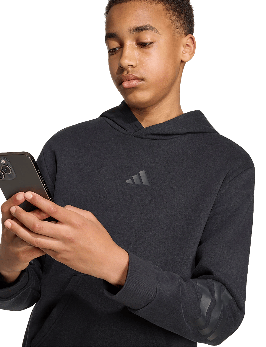 adidas Sportswear - J FI 3S HD - kapuzenpullover - black/black - 5