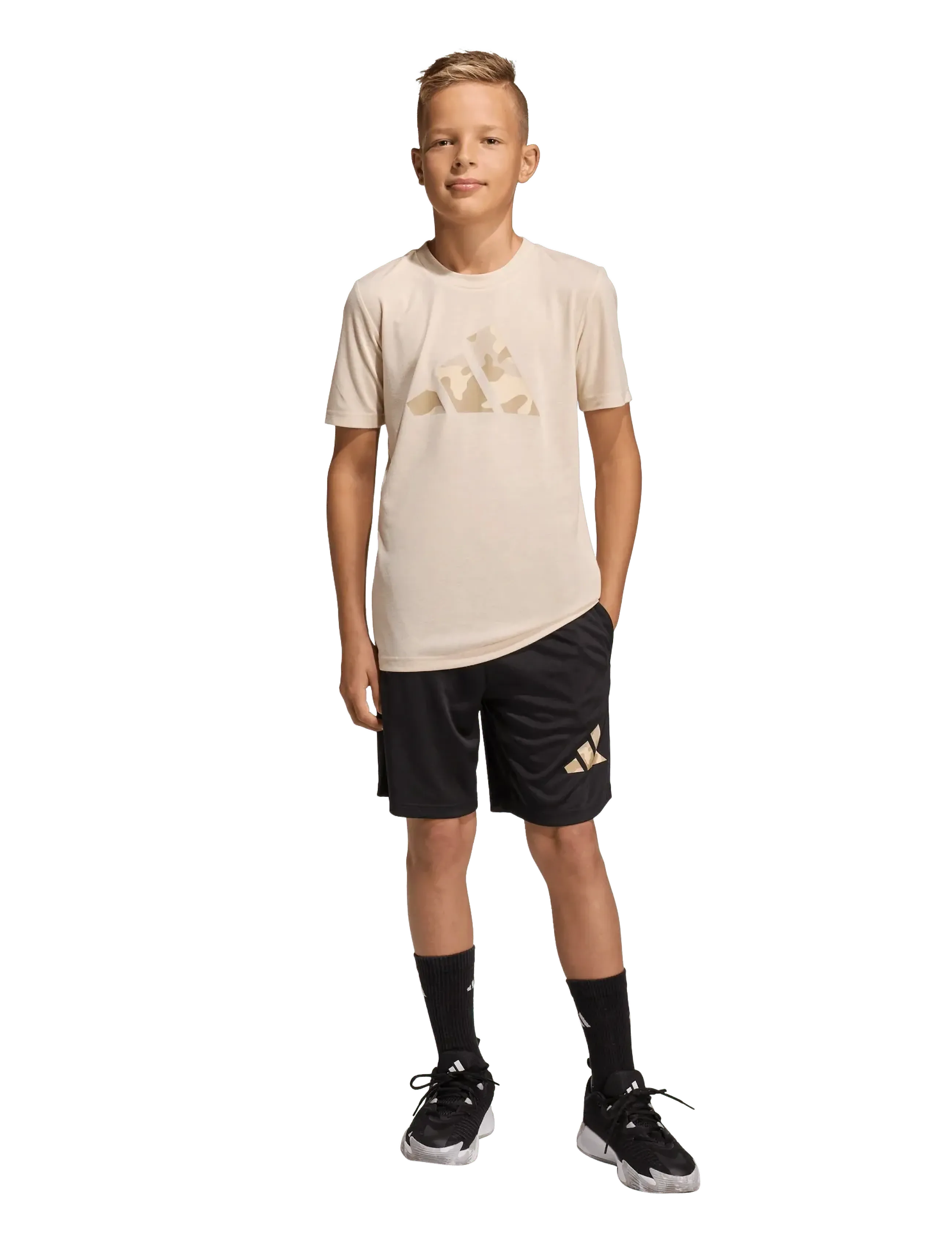 adidas Sportswear J TR-ES PR SET - Set med kortärmad t-shirt - CRLI/MULTCO / cream