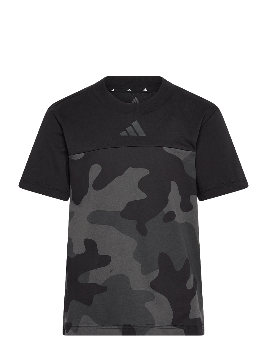 adidas Sportswear - J CAMO T - hauts de sport - black/carbon - 0