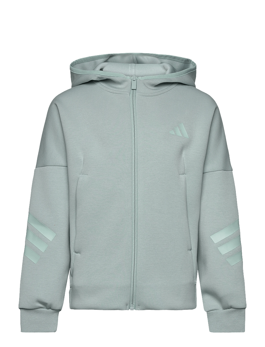 adidas Sportswear - J FI 3S FZ HD - isolierte jacken - wosa/tacgrn - 0