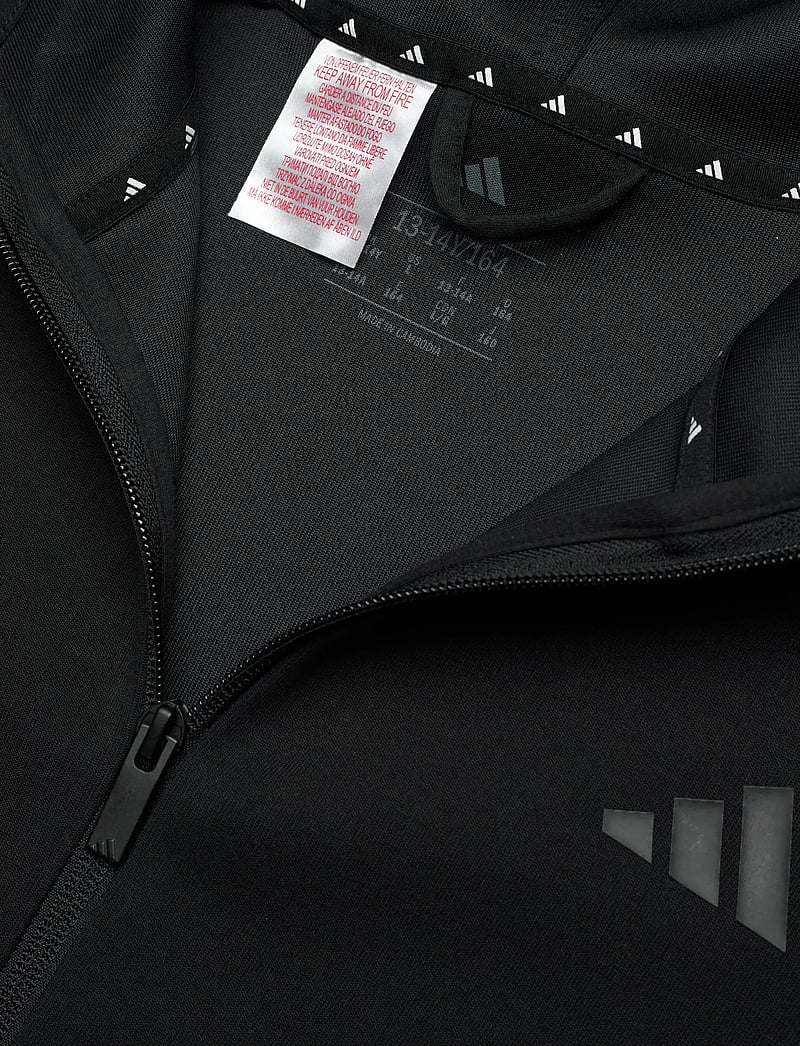 adidas Sportswear - J FI 3S FZ HD - isolerede jakker - black/black - 2