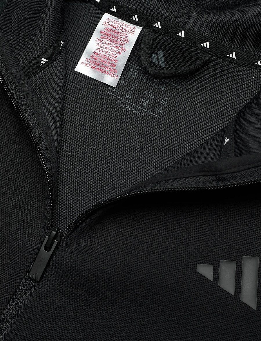 adidas Sportswear - J FI 3S FZ HD - paksud joped - black/black - 2