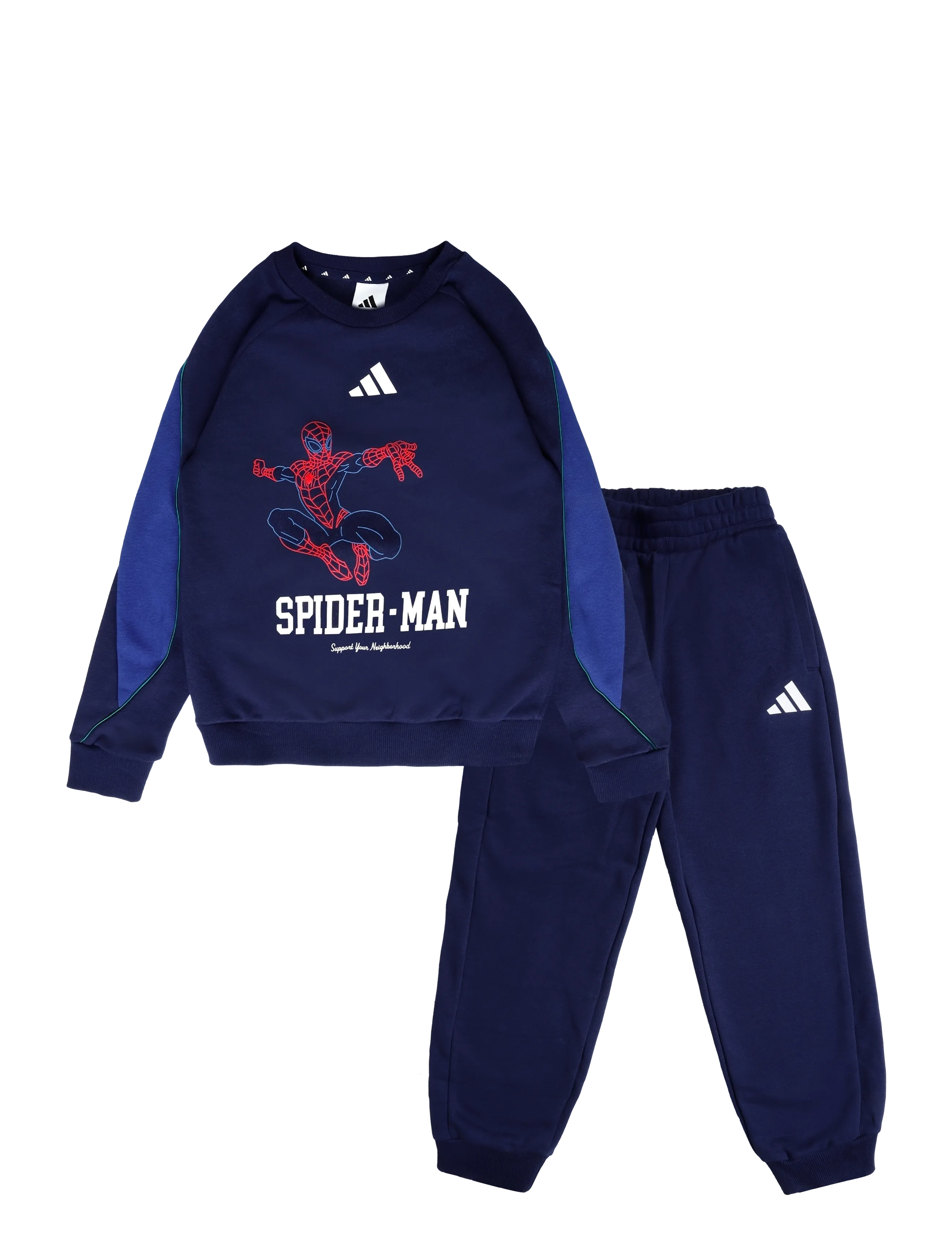 adidas Sportswear LK MRVL SM JOG - Sets - DKBLUE/WHITE/ROYBLU / navy