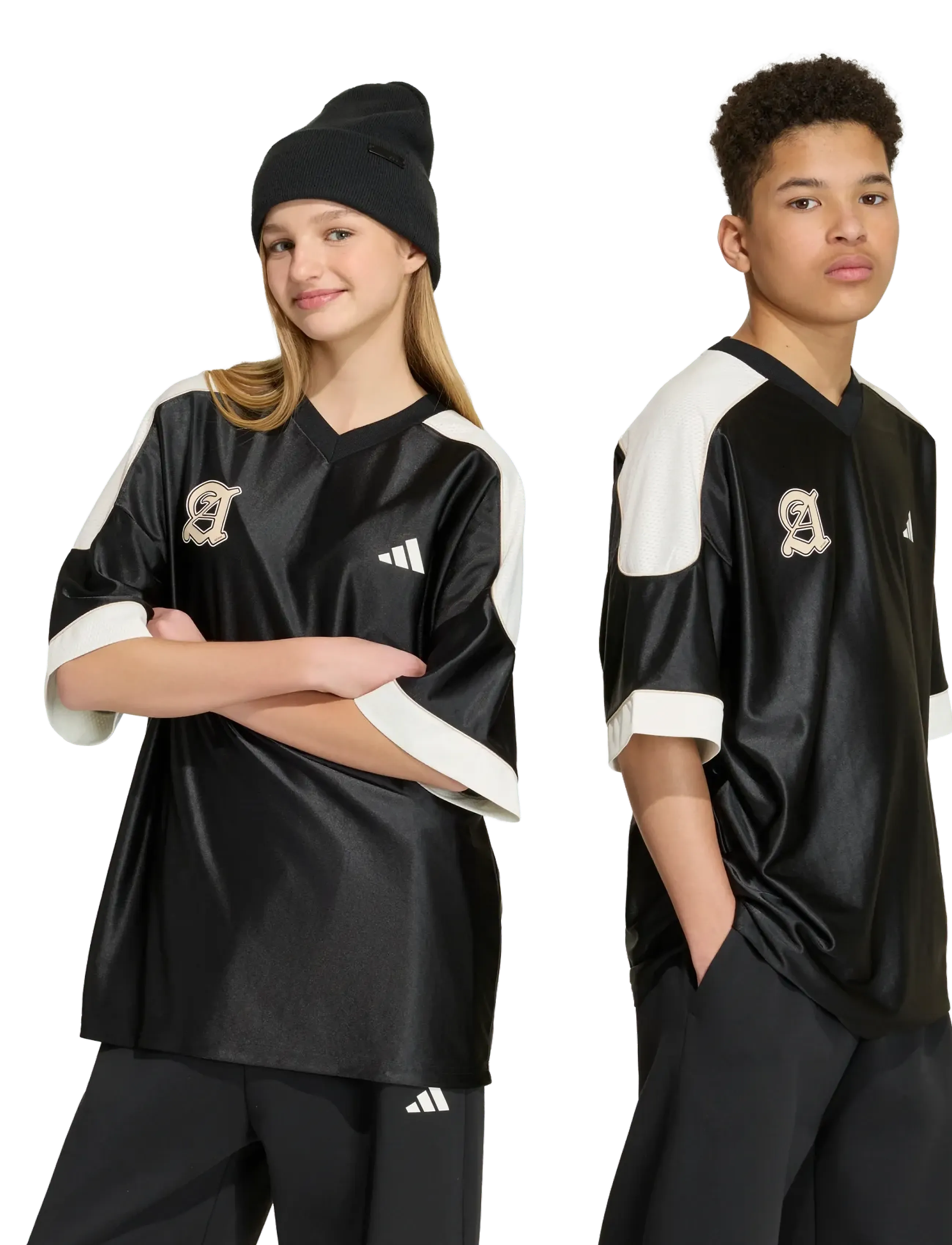 adidas Sportswear - J STD JRSY SHT - sportstoppe - black/owhite/crywht - 2