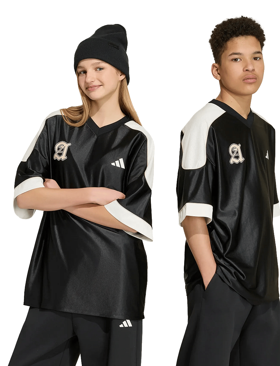 adidas Sportswear - J STD JRSY SHT - sportstoppe - black/owhite/crywht - 2