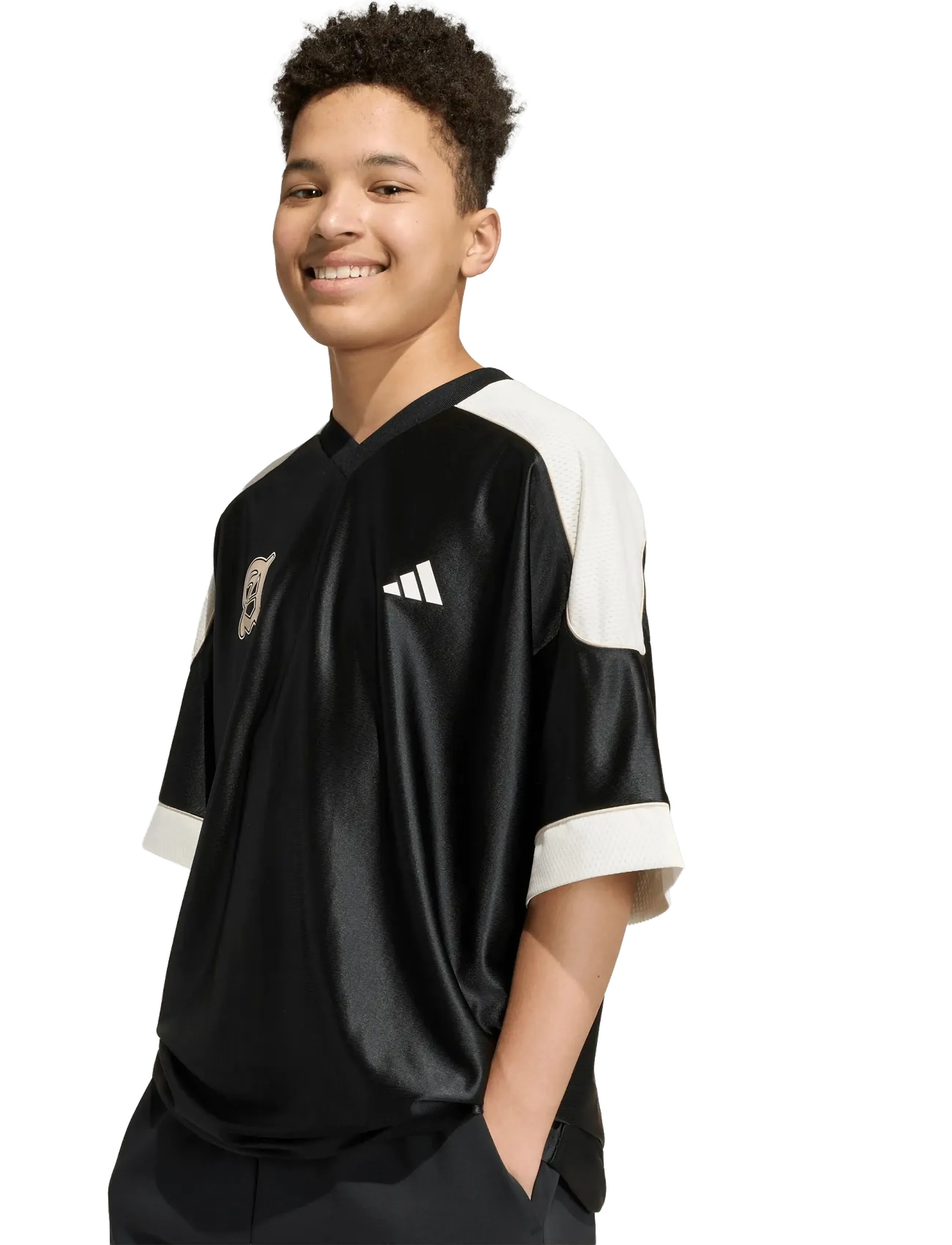 adidas Sportswear - J STD JRSY SHT - sportstoppe - black/owhite/crywht - 4