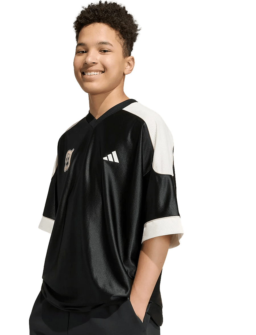 adidas Sportswear - J STD JRSY SHT - sportstoppe - black/owhite/crywht - 4