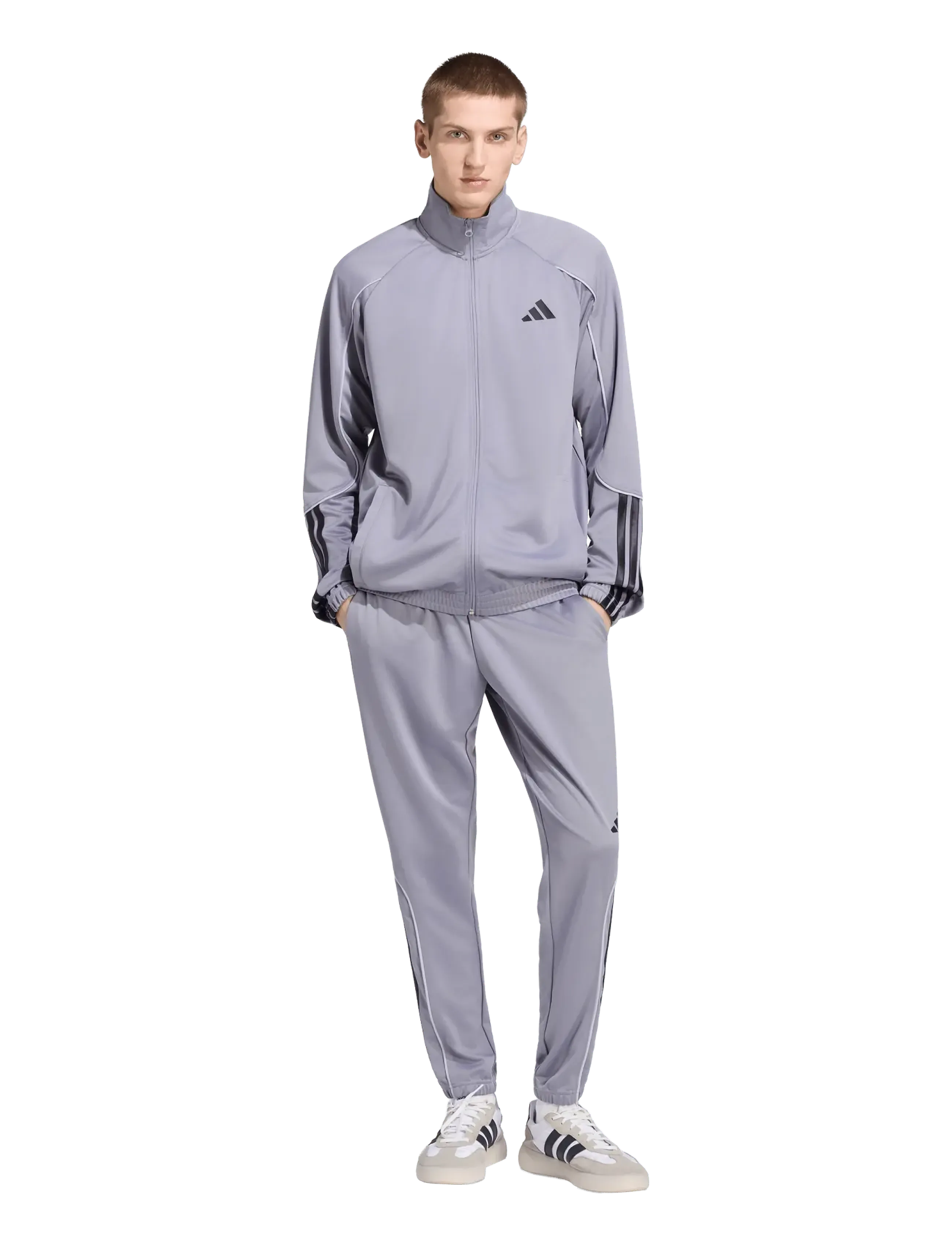 adidas Sportswear - M 3S STADIUM TS - sweatshirts - slate/black - 4