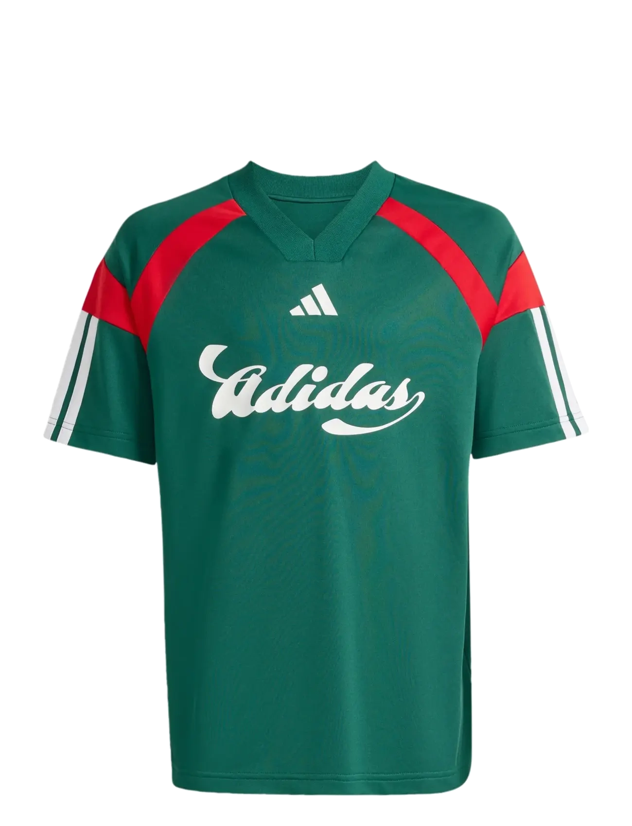 adidas Sportswear J HOT TEE - Riided - DRKGRN/WHITE/BETSCA / green