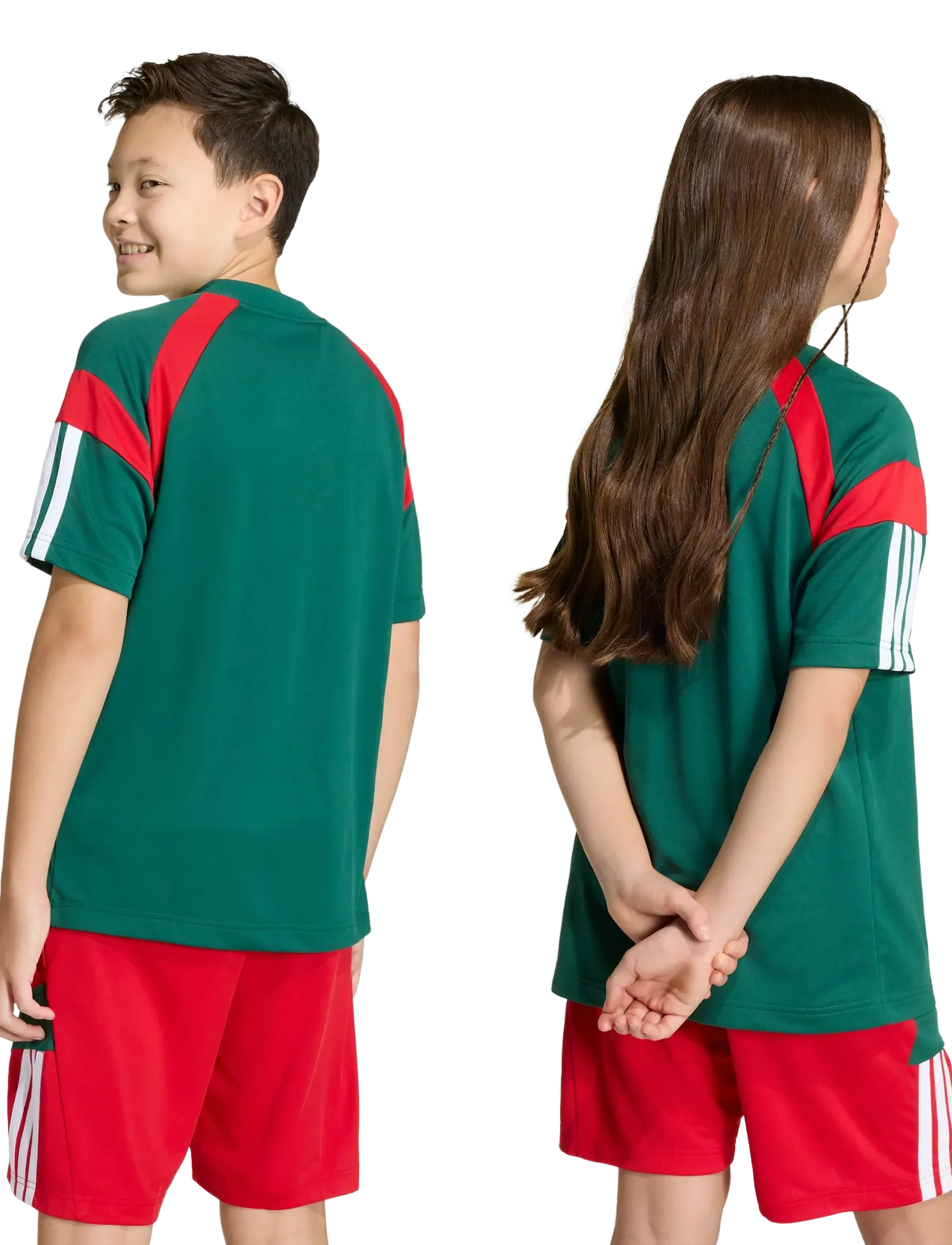 adidas Sportswear - J HOT TEE - spordisärgid - drkgrn/white/betsca - 3