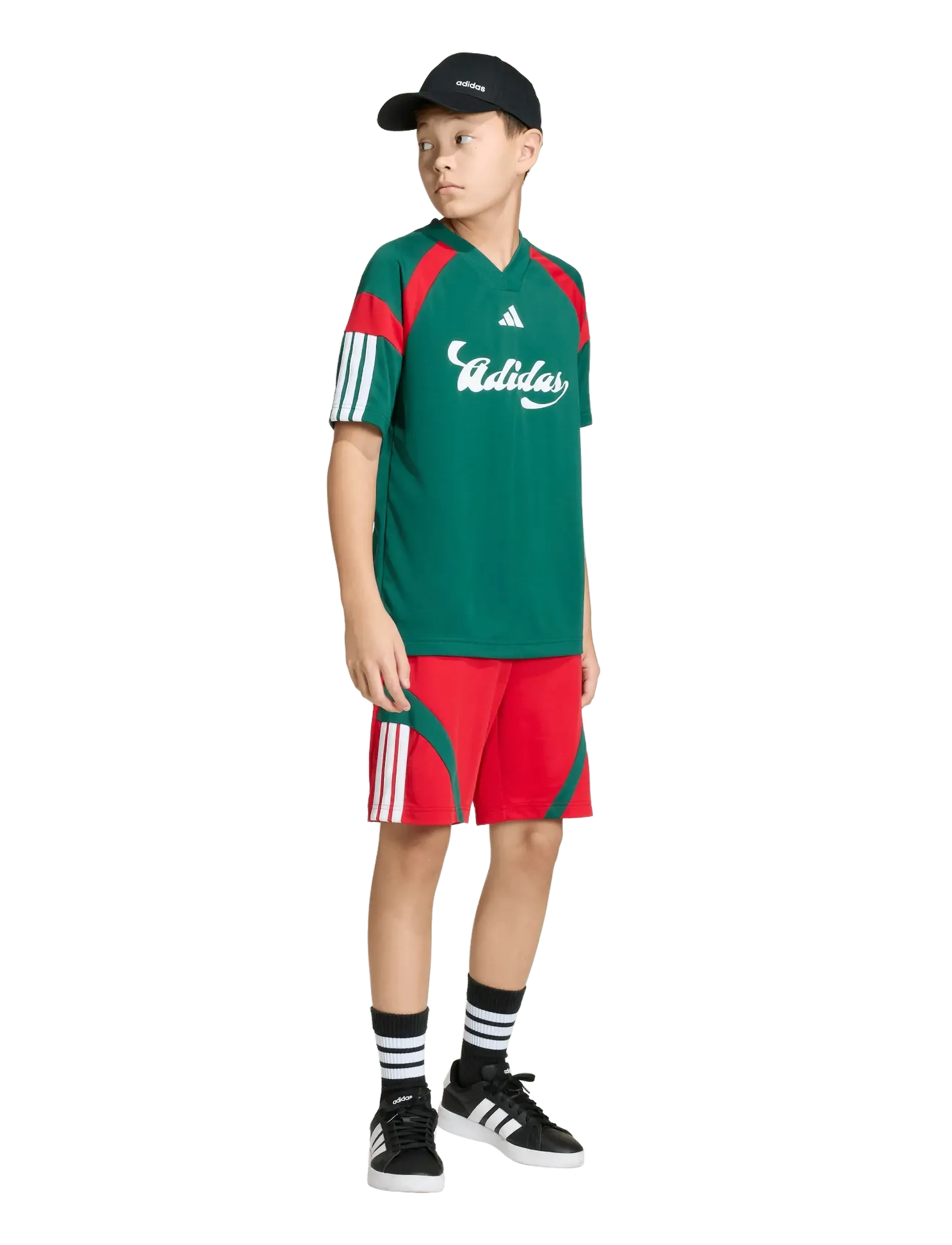 adidas Sportswear J HOT SHO - Shorts - BETSCA/WHITE/DRKGRN / red
