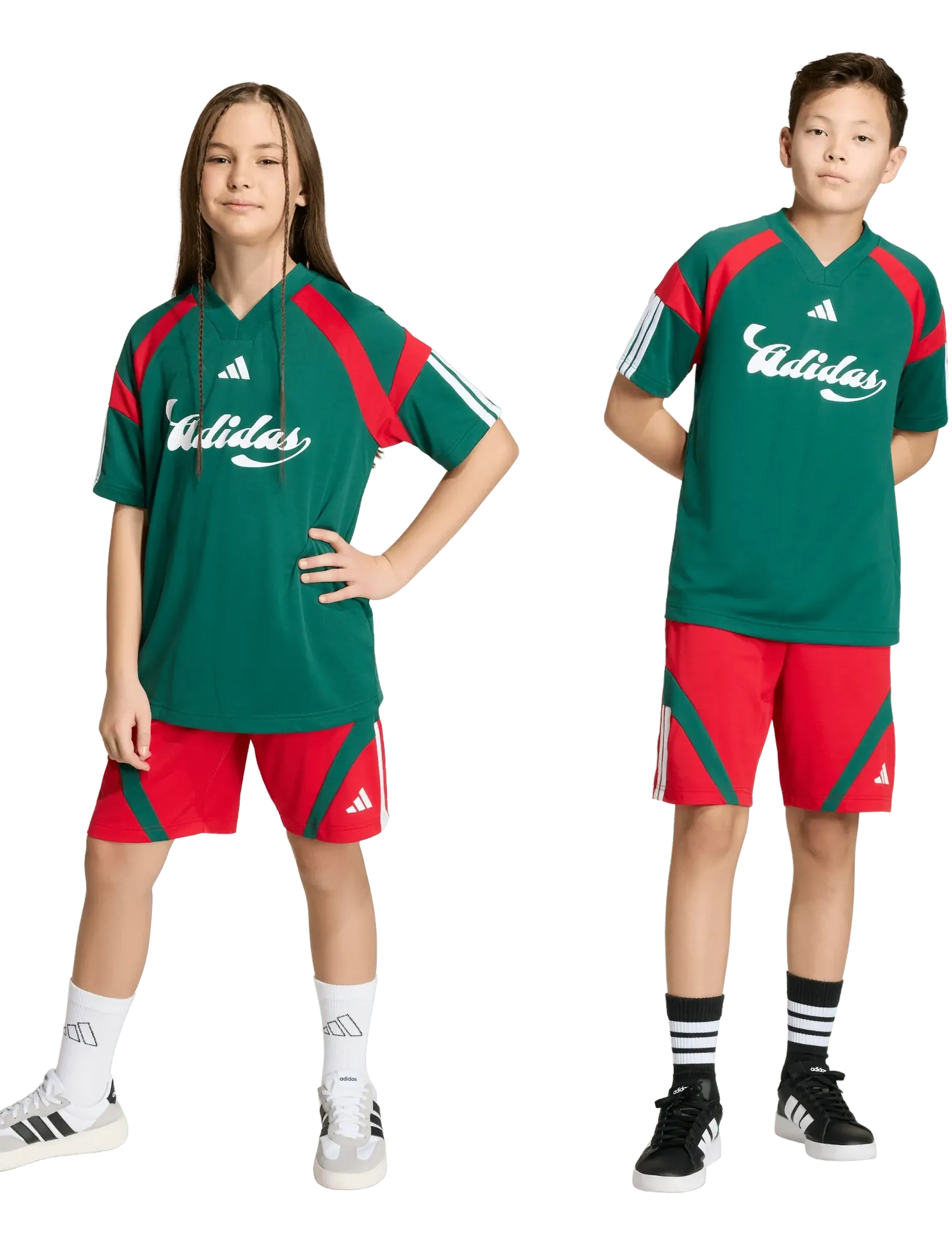 adidas Sportswear - J HOT SHO - sport-shorts - betsca/white/drkgrn - 4