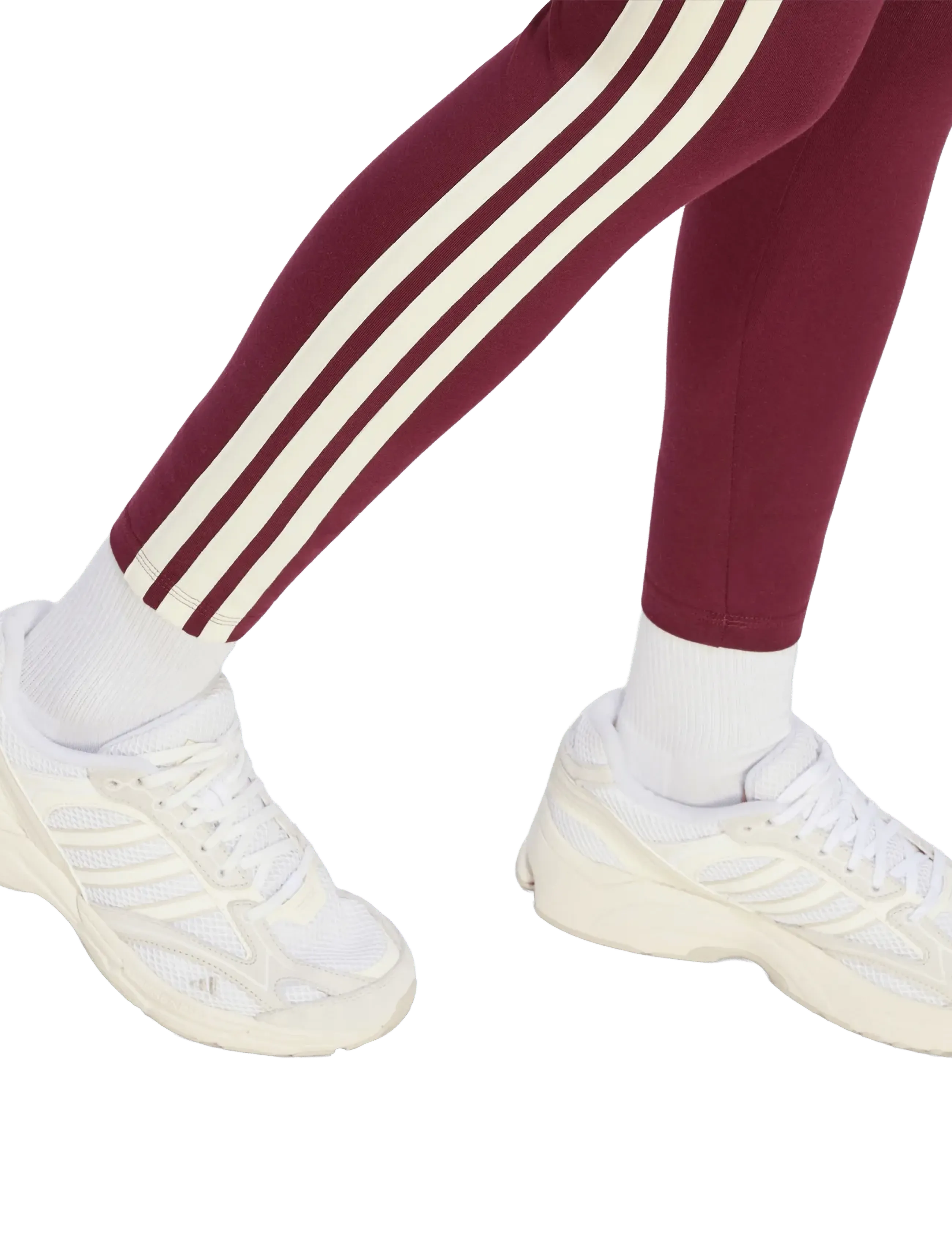 adidas Sportswear - W 3S SJ LEG - full längd - maroon/ivory - 3