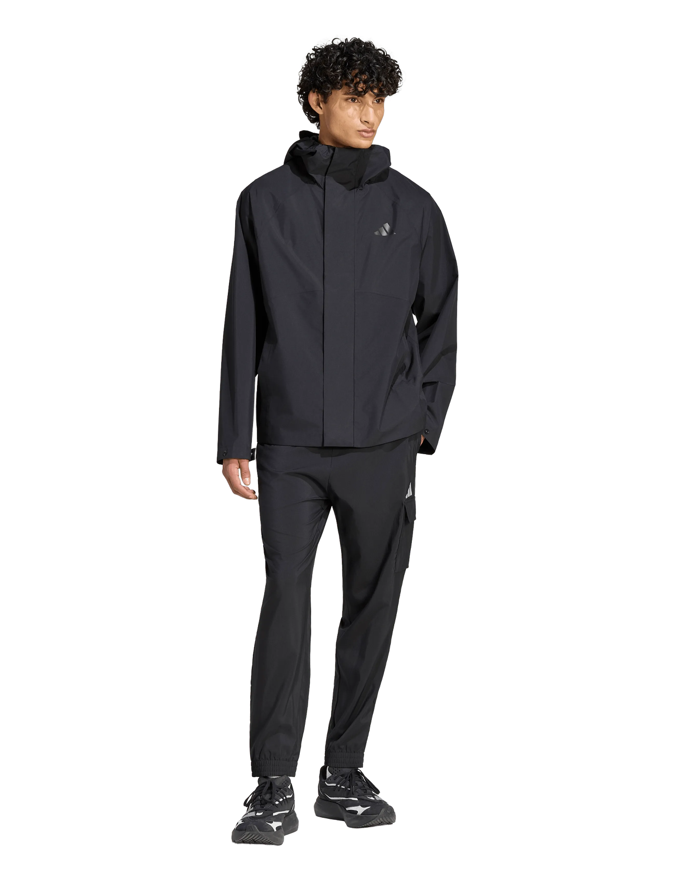 adidas Sportswear M Ess Rain Jkt, L, Black