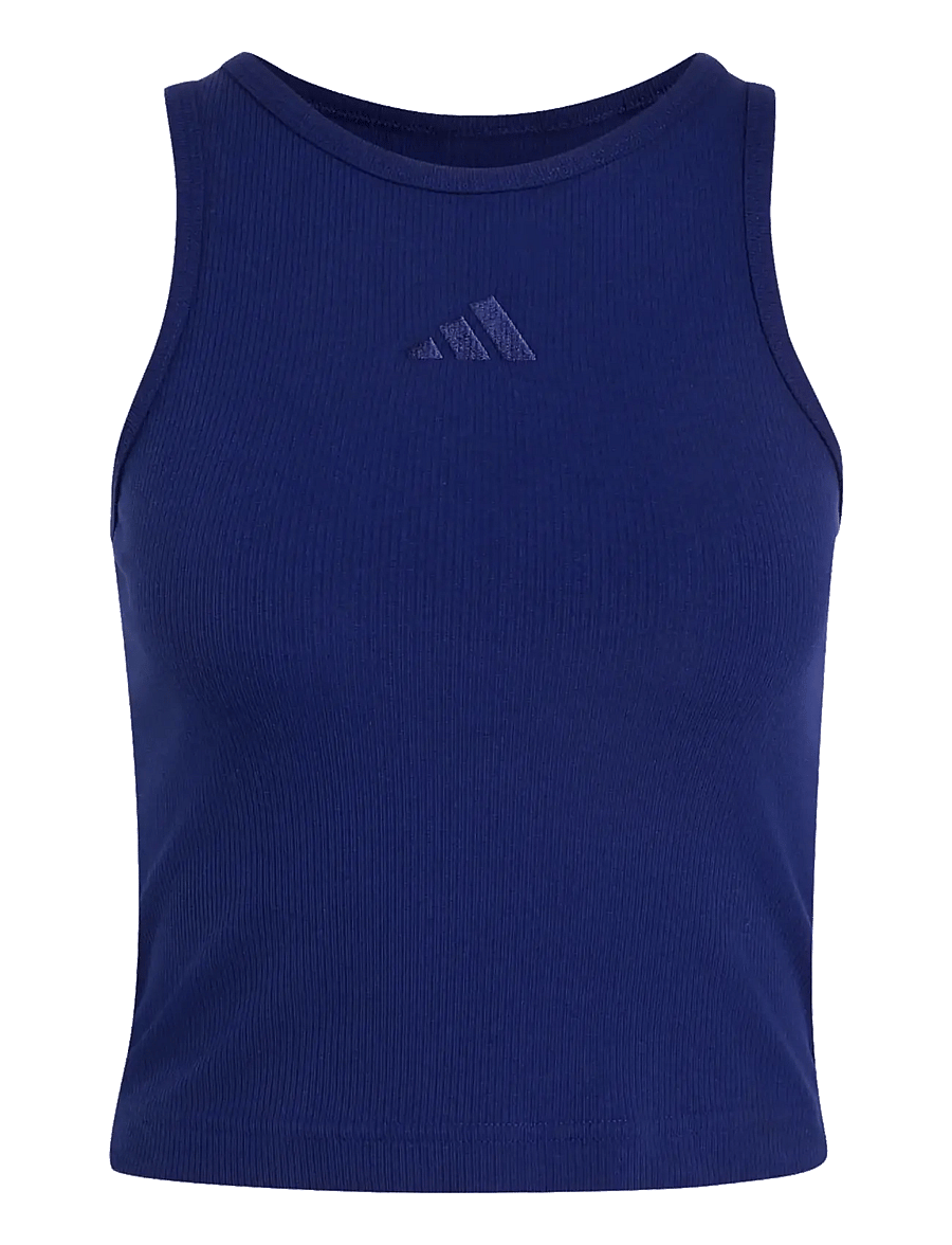 adidas Sportswear - W AK SL RIB TNK - tanktops - dkblue - 1