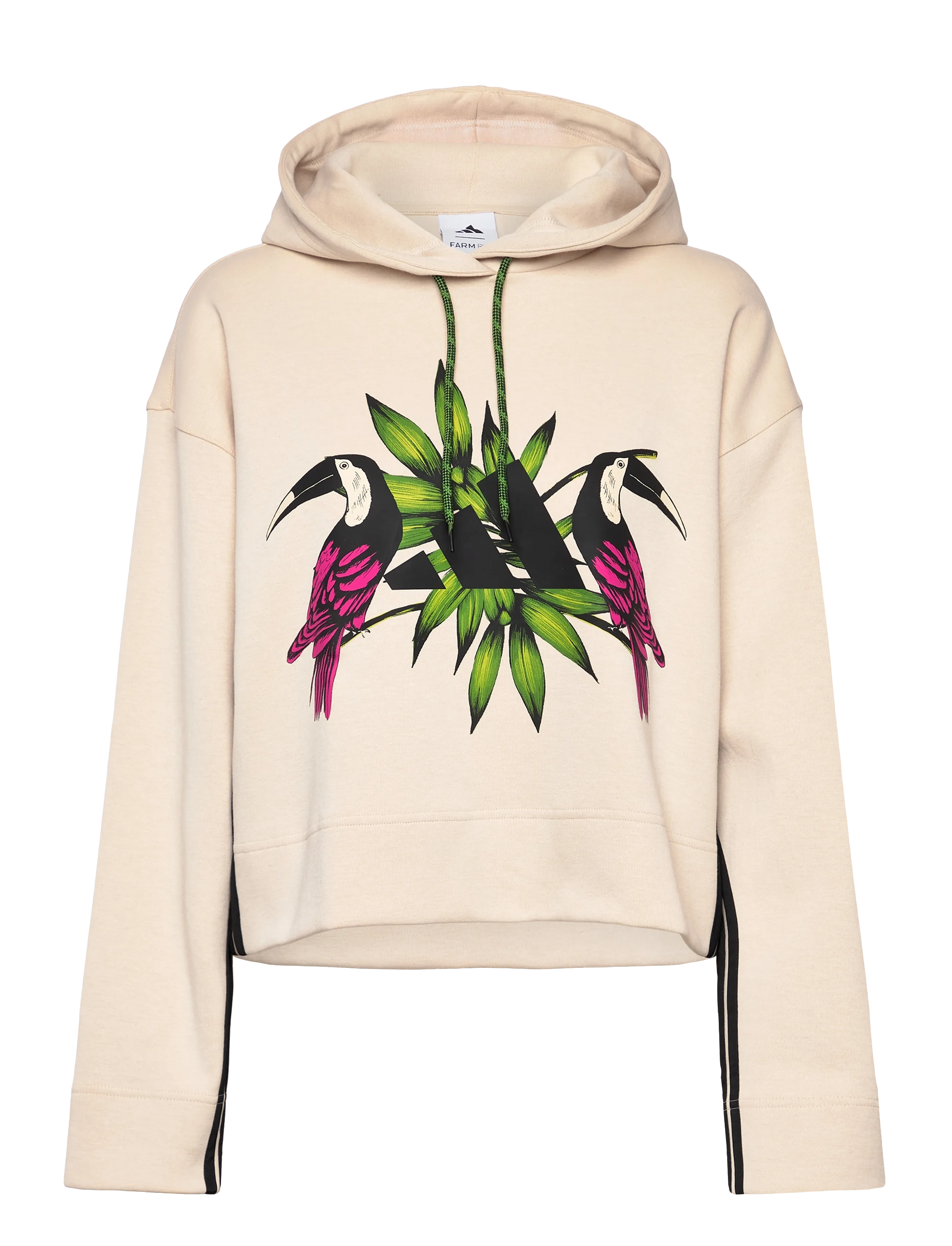 adidas Sportswear FARM HOODIE - Sportiska stila džemperi - CRLI/BLACK / beige