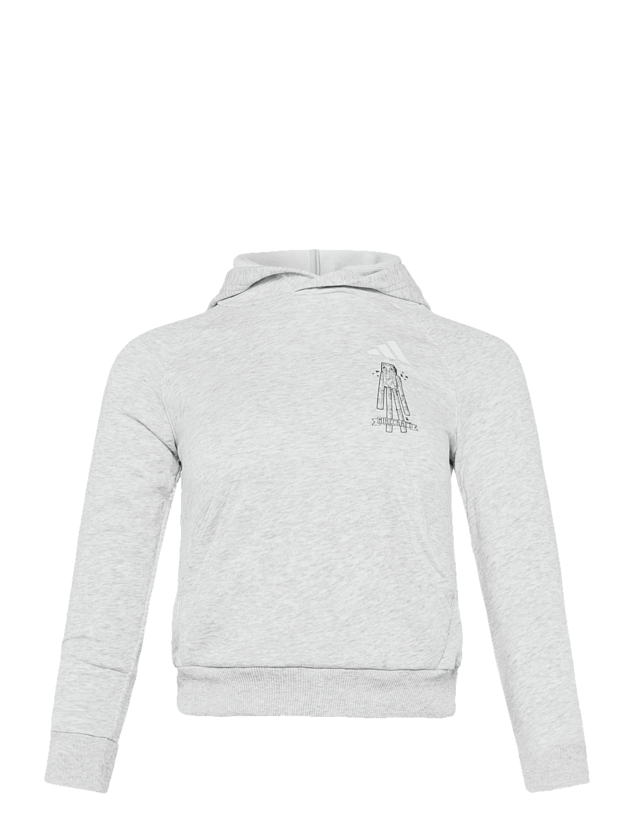 adidas Sportswear - J MC HOODIE - kapuutsiga dressipluusid - lgreyh/white - 0