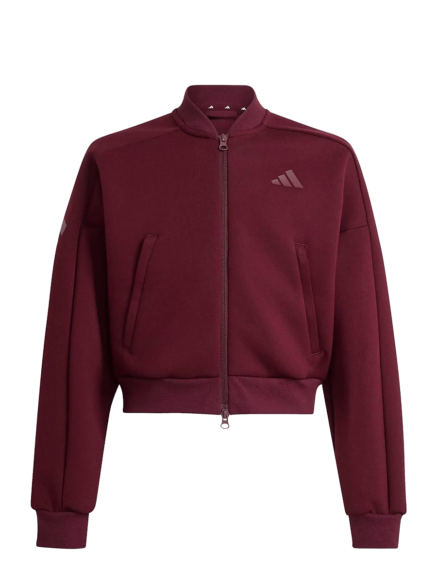 adidas Sportswear - JG FI 3S FZ - outdoor - maroon/maroon - 1