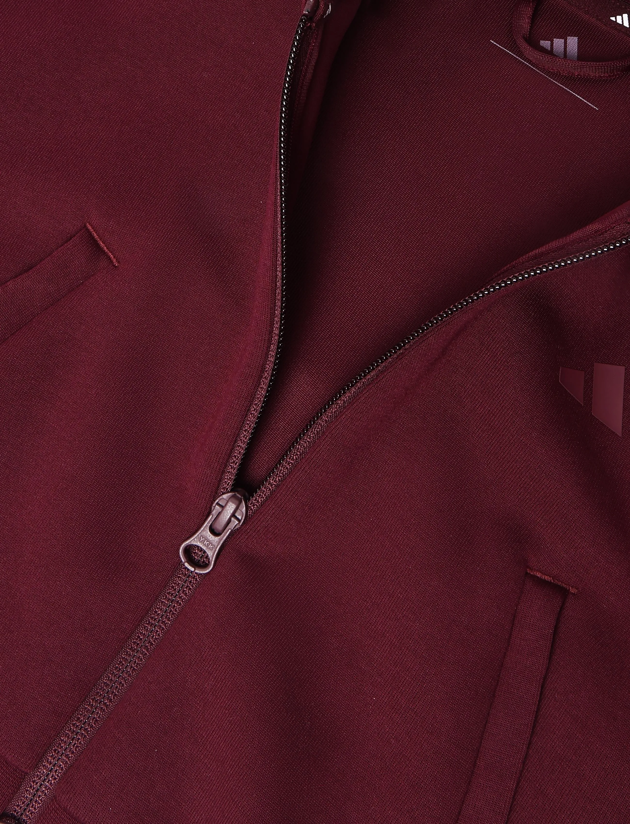 adidas Sportswear - JG FI 3S FZ - ytterkläder - maroon/maroon - 5