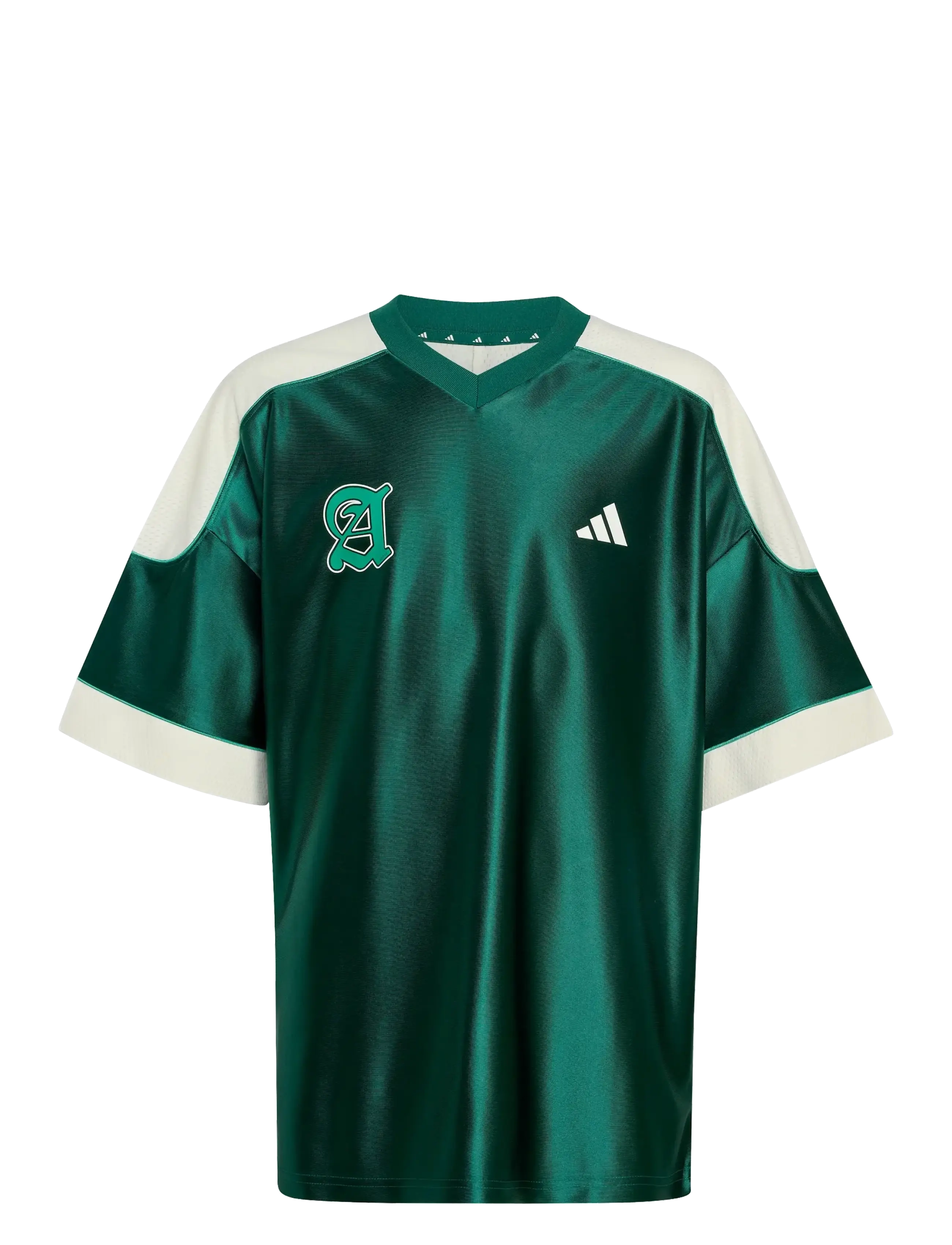 adidas Sportswear J STD JRSY SHT - Tops - CGREEN/IVORY/COUGRN / green