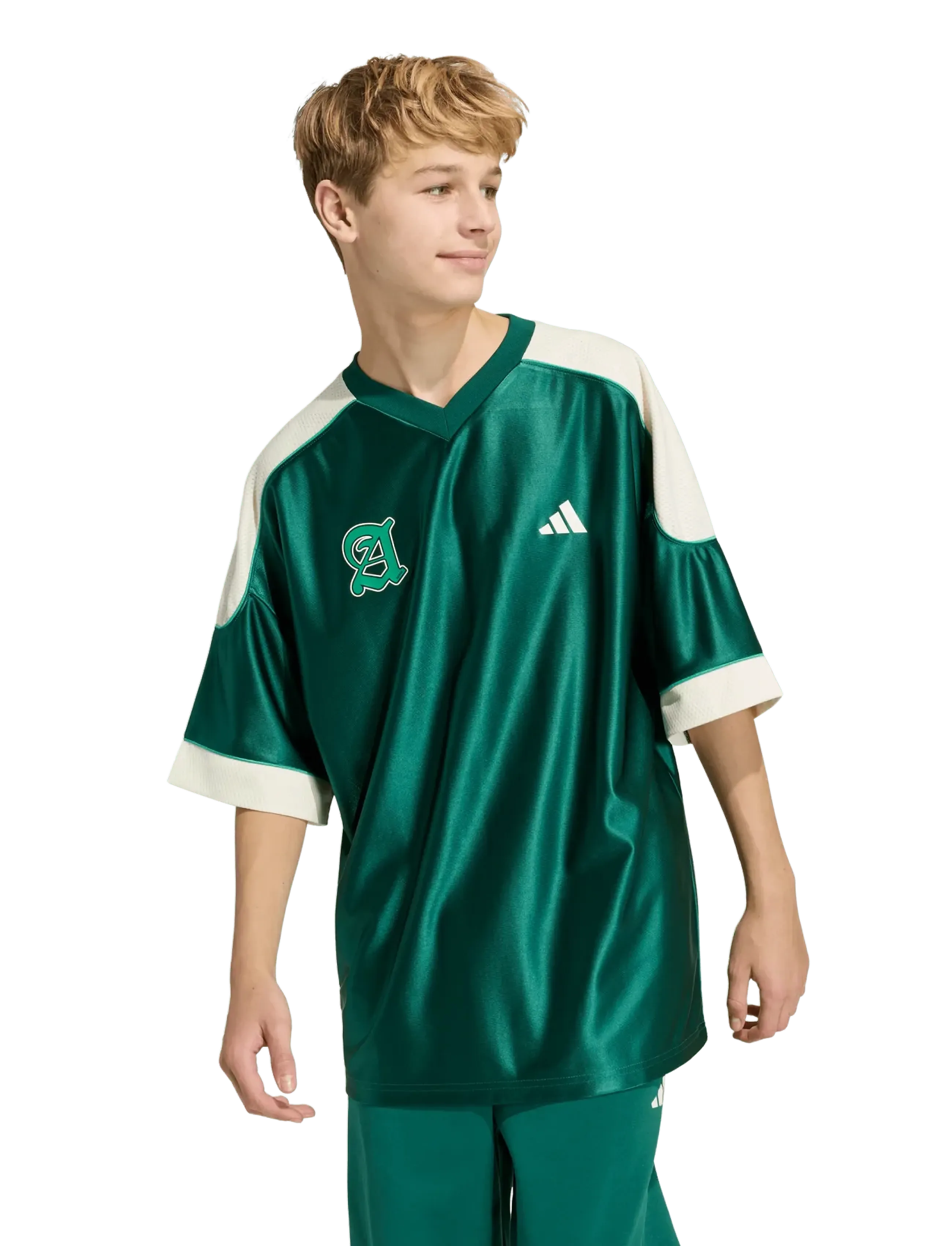 adidas Sportswear - J STD JRSY SHT - cgreen/ivory/cougrn - 3