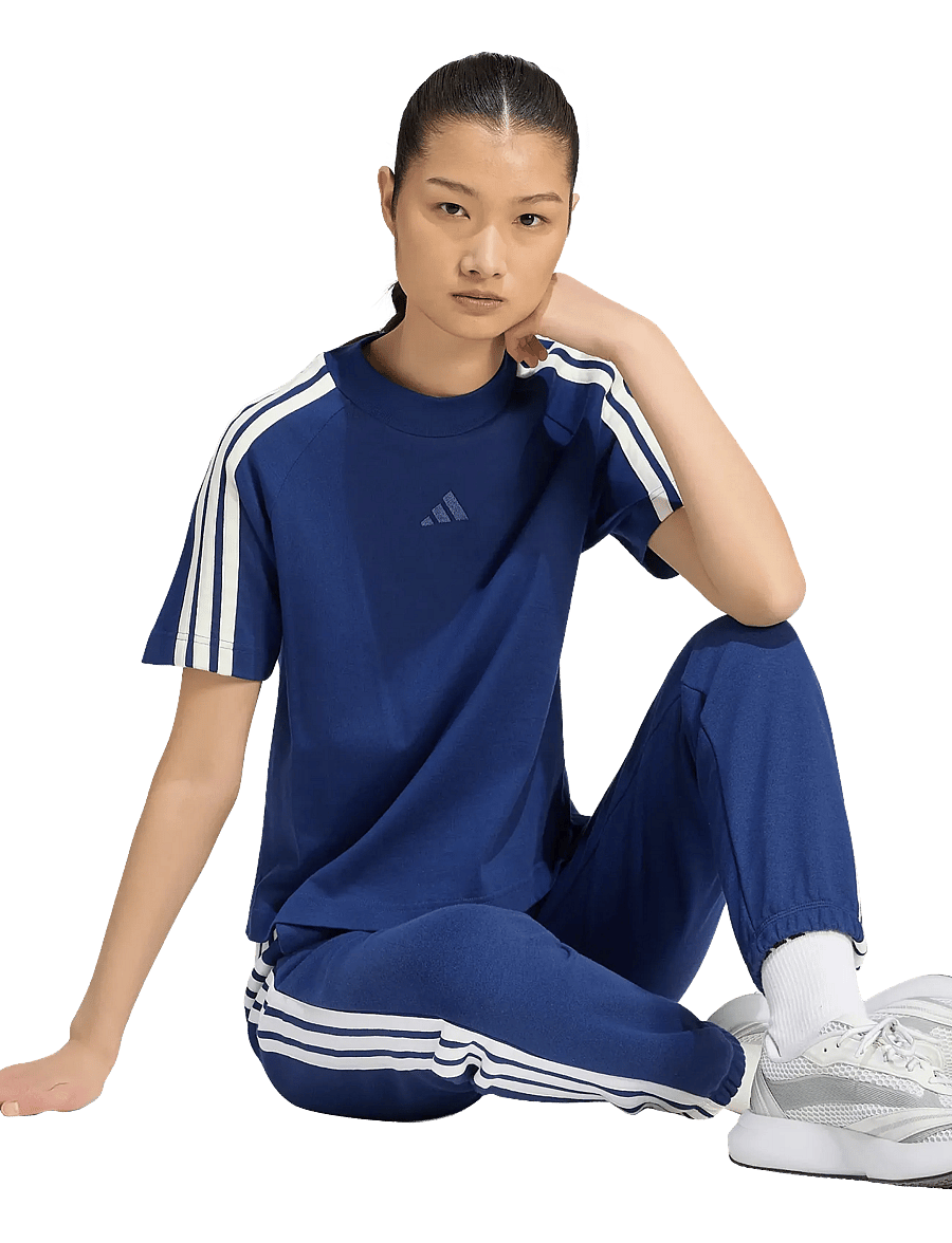 adidas Sportswear - W AK 3S TEE - alussärgid ja t-särgid - dkblue/owhite - 0