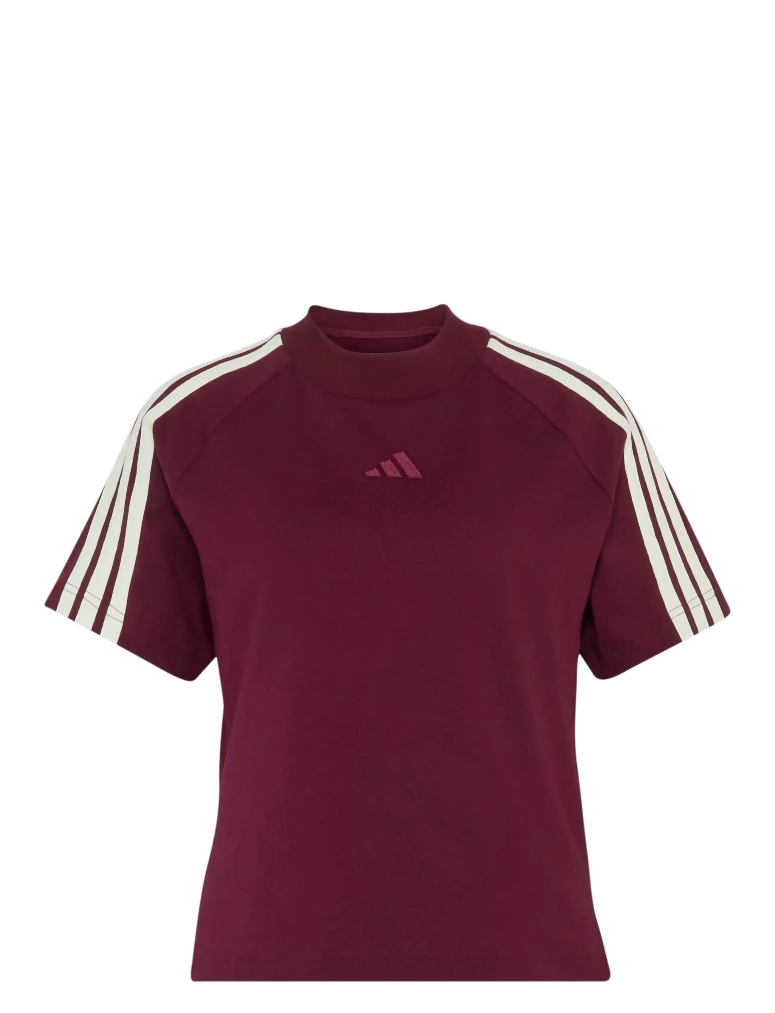 adidas Sportswear W AK 3S TEE - Sportstyle - MAROON/OWHITE / burgundy