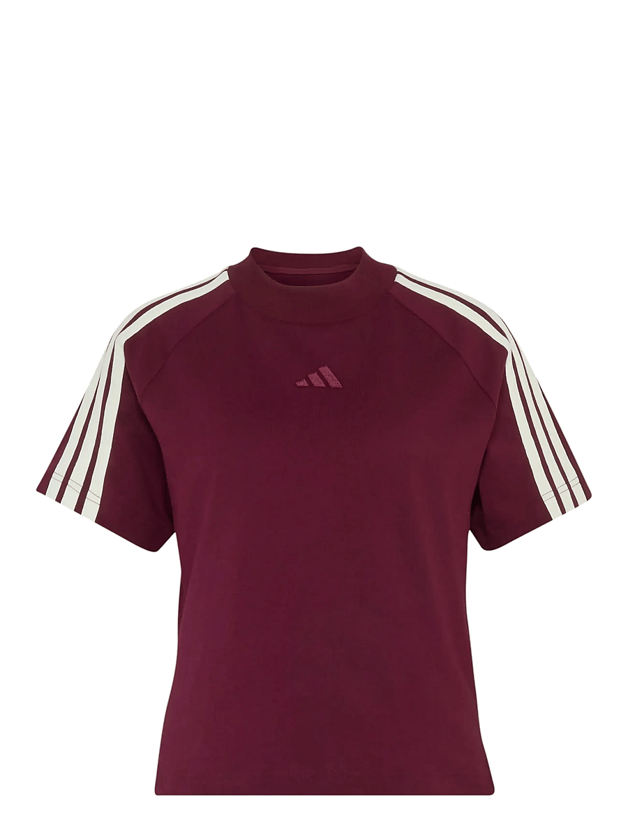 adidas Sportswear - W AK 3S TEE - t-shirts - maroon/owhite - 1