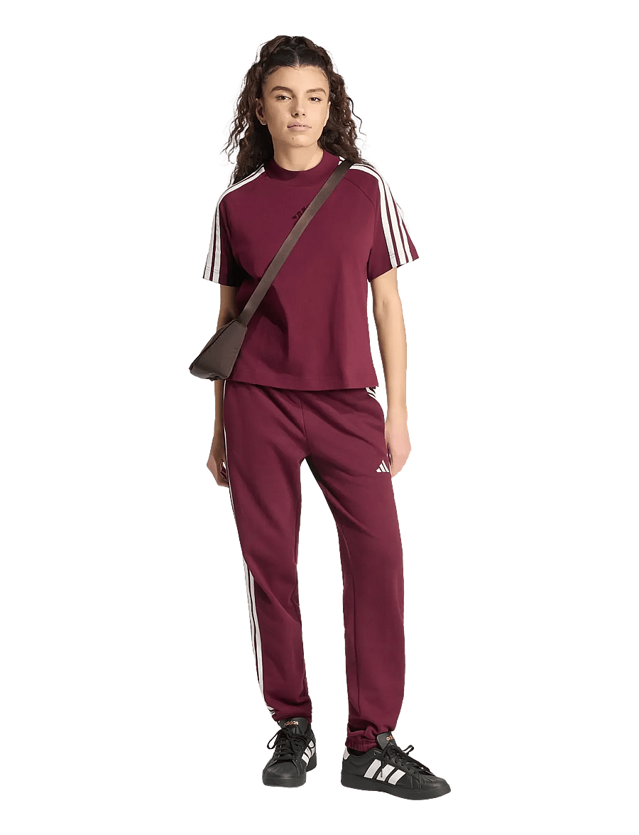 adidas Sportswear - W AK 3S TEE - t-shirts - maroon/owhite - 0