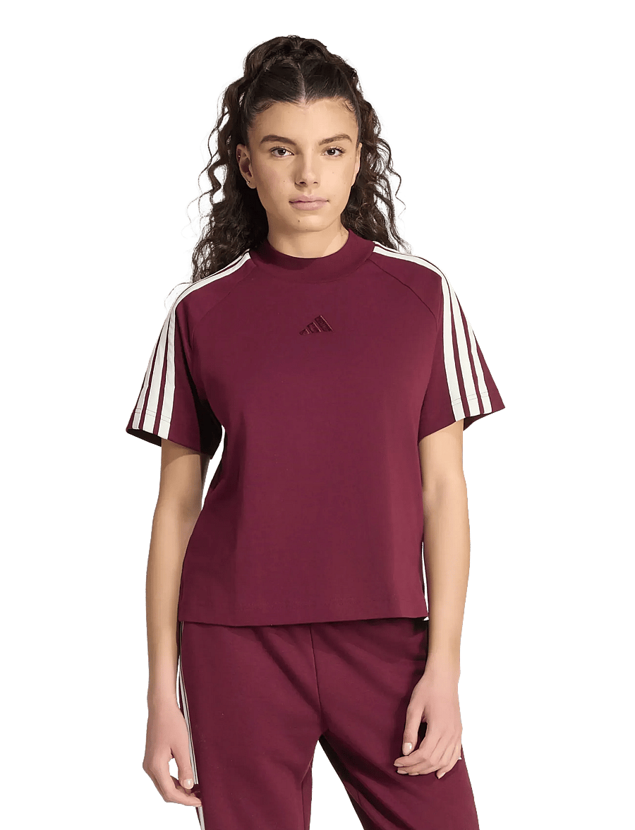 adidas Sportswear - W AK 3S TEE - t-shirts - maroon/owhite - 2
