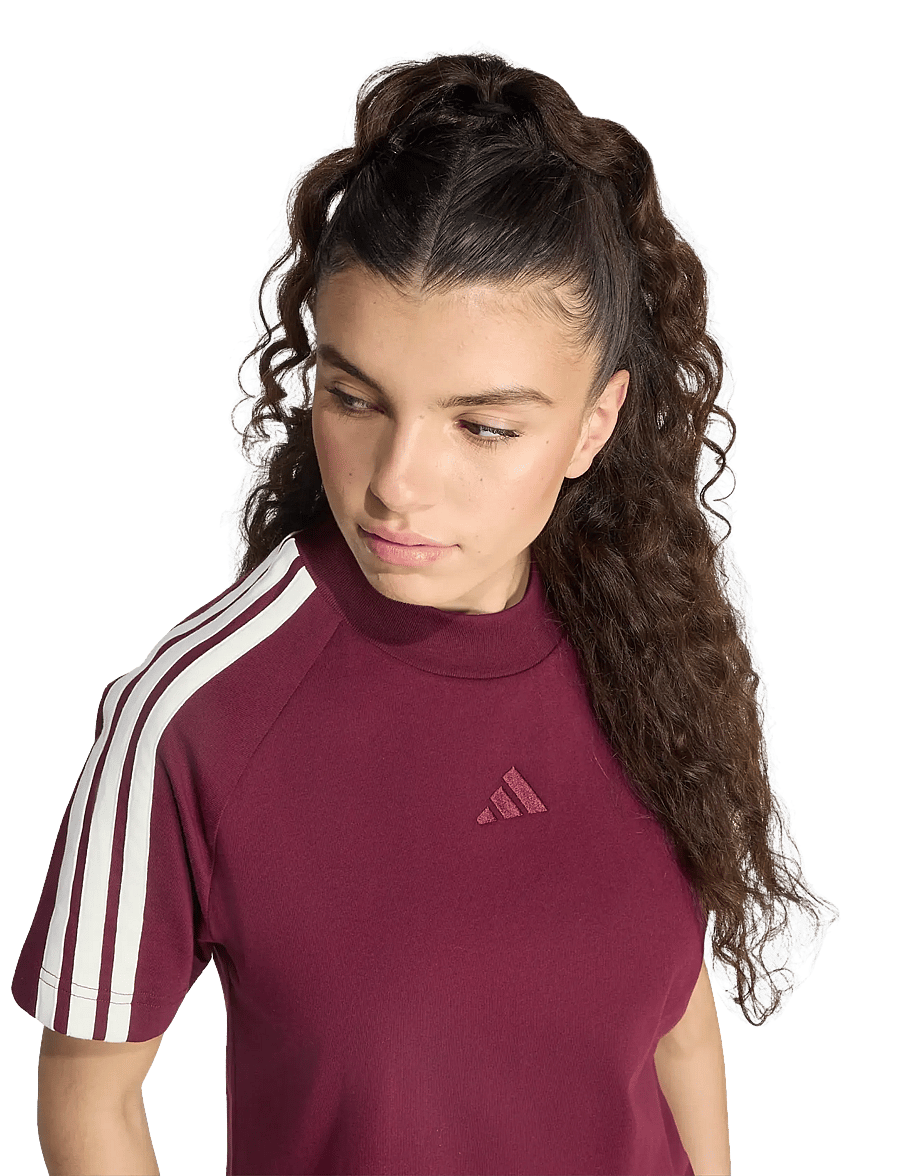 adidas Sportswear - W AK 3S TEE - t-shirts - maroon/owhite - 3