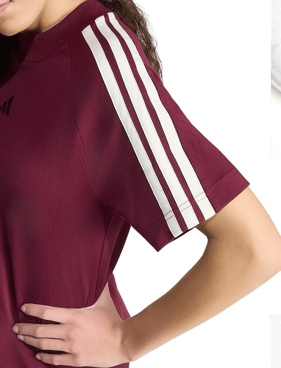 adidas Sportswear - W AK 3S TEE - t-shirts - maroon/owhite - 4