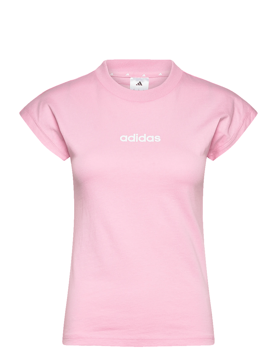 adidas Sportswear - W LIN SJ T - t-shirts - trupnk/white - 0