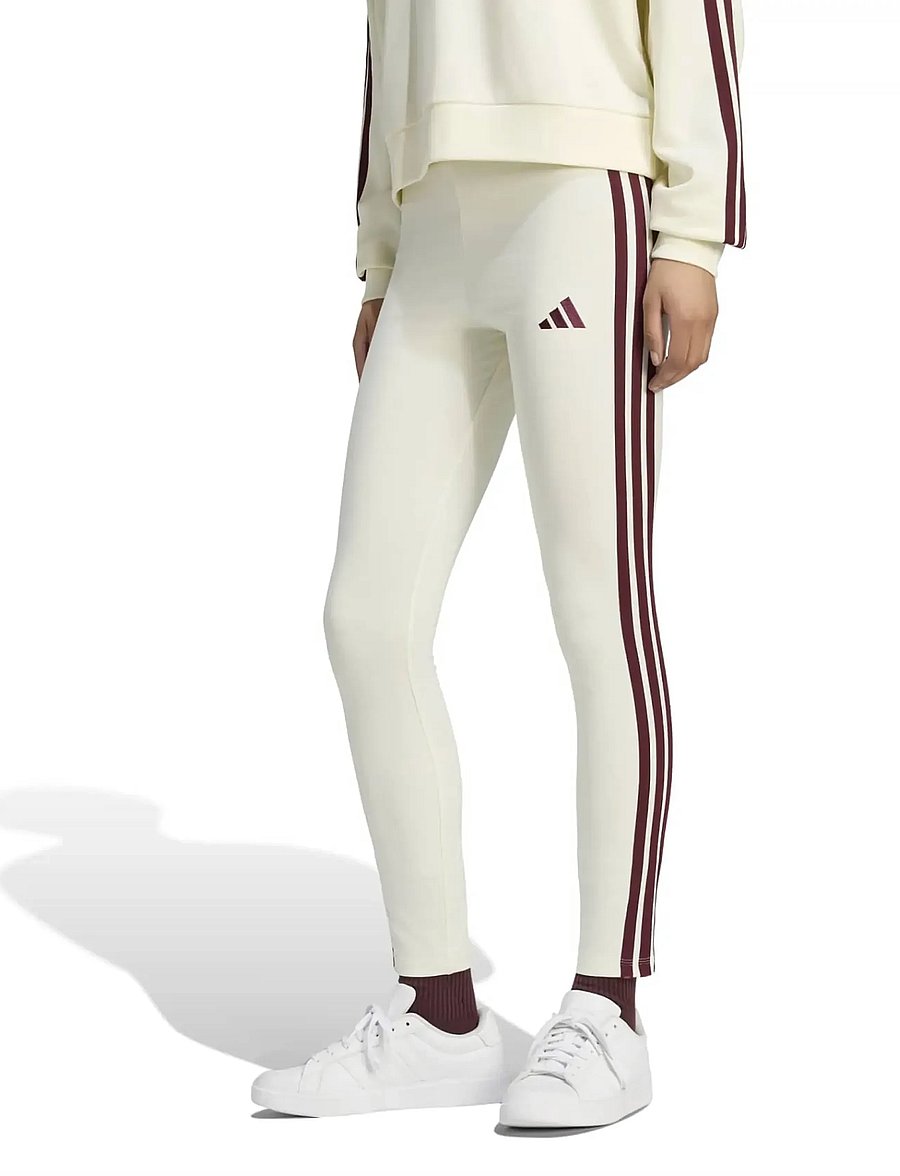 adidas Sportswear - W 3S SJ LEG - full längd - ivory/maroon - 0