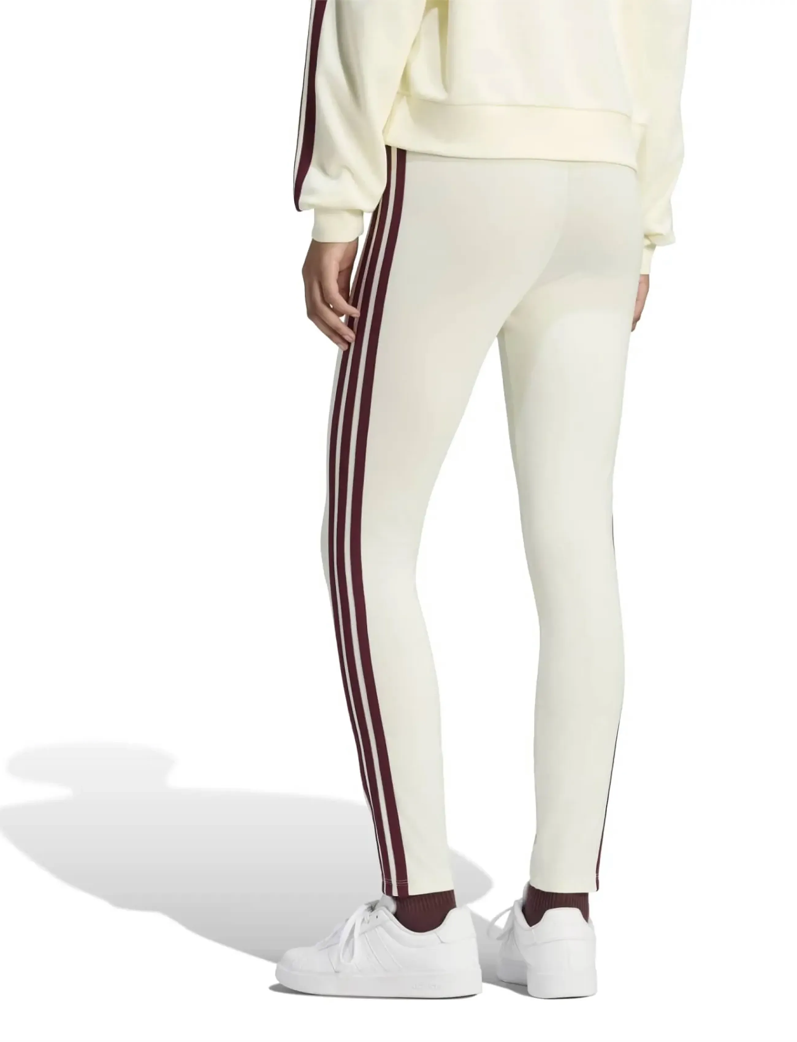 adidas Sportswear - W 3S SJ LEG - full längd - ivory/maroon - 2