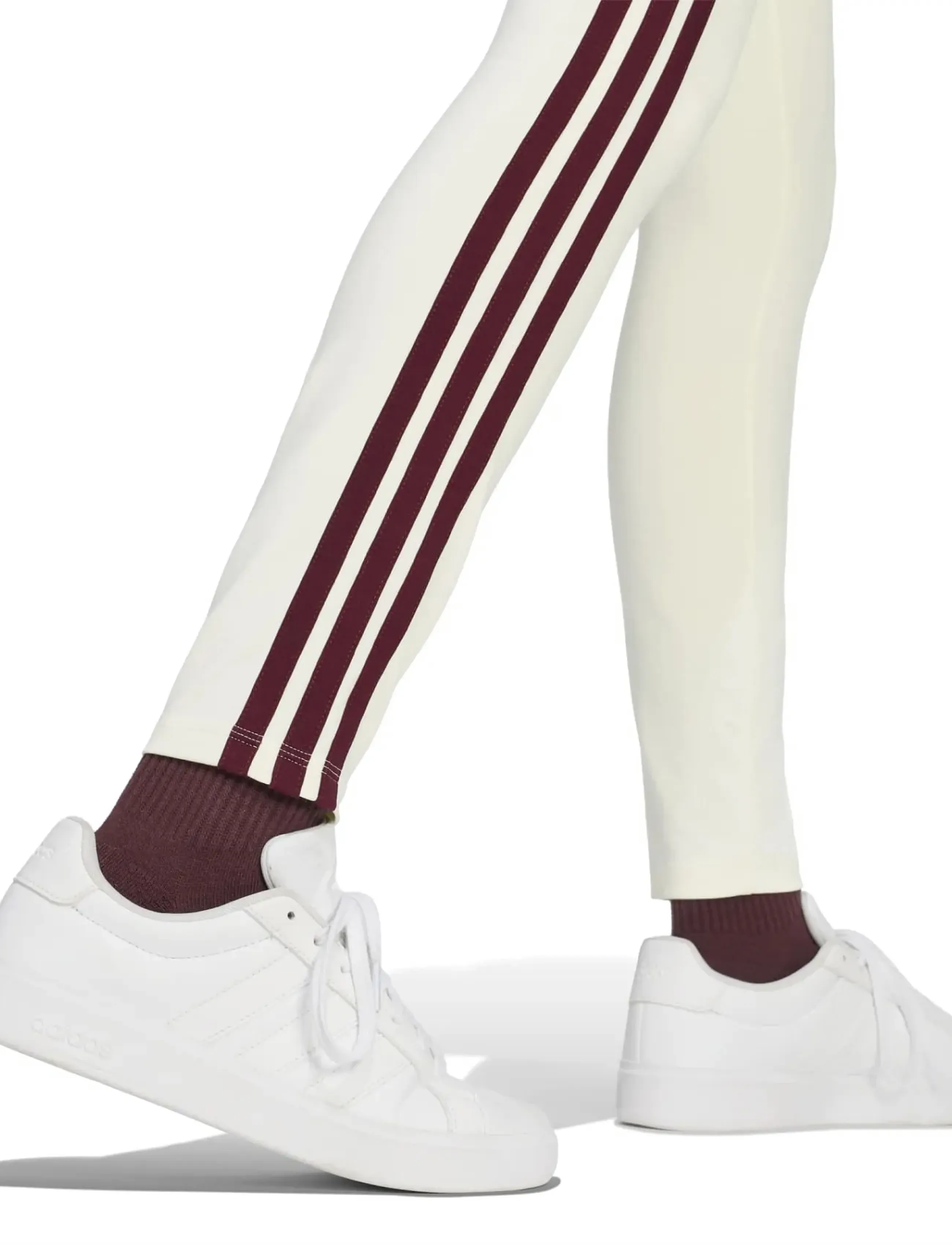 adidas Sportswear - W 3S SJ LEG - full längd - ivory/maroon - 5