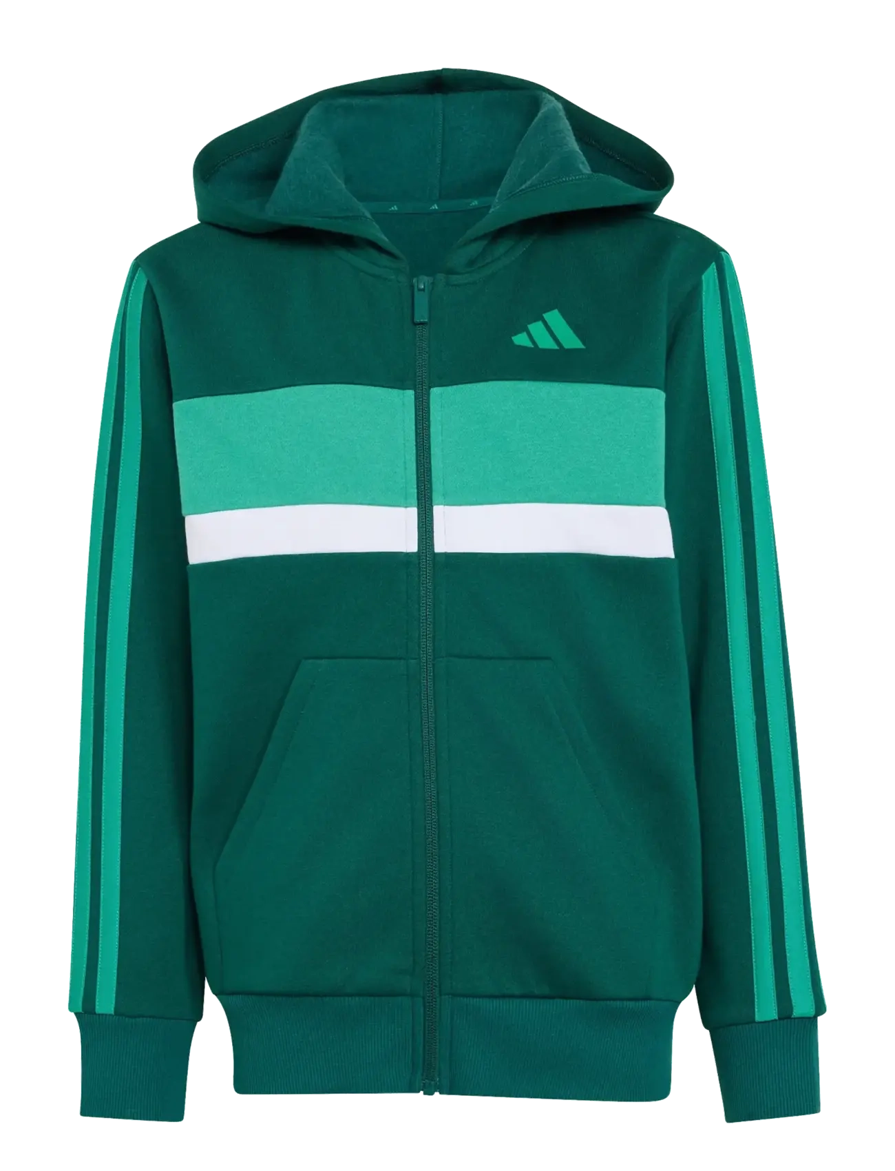 adidas Sportswear J 3S TIB FL TS - Spordidressid - CGREEN/COUGRN/WHITE / green