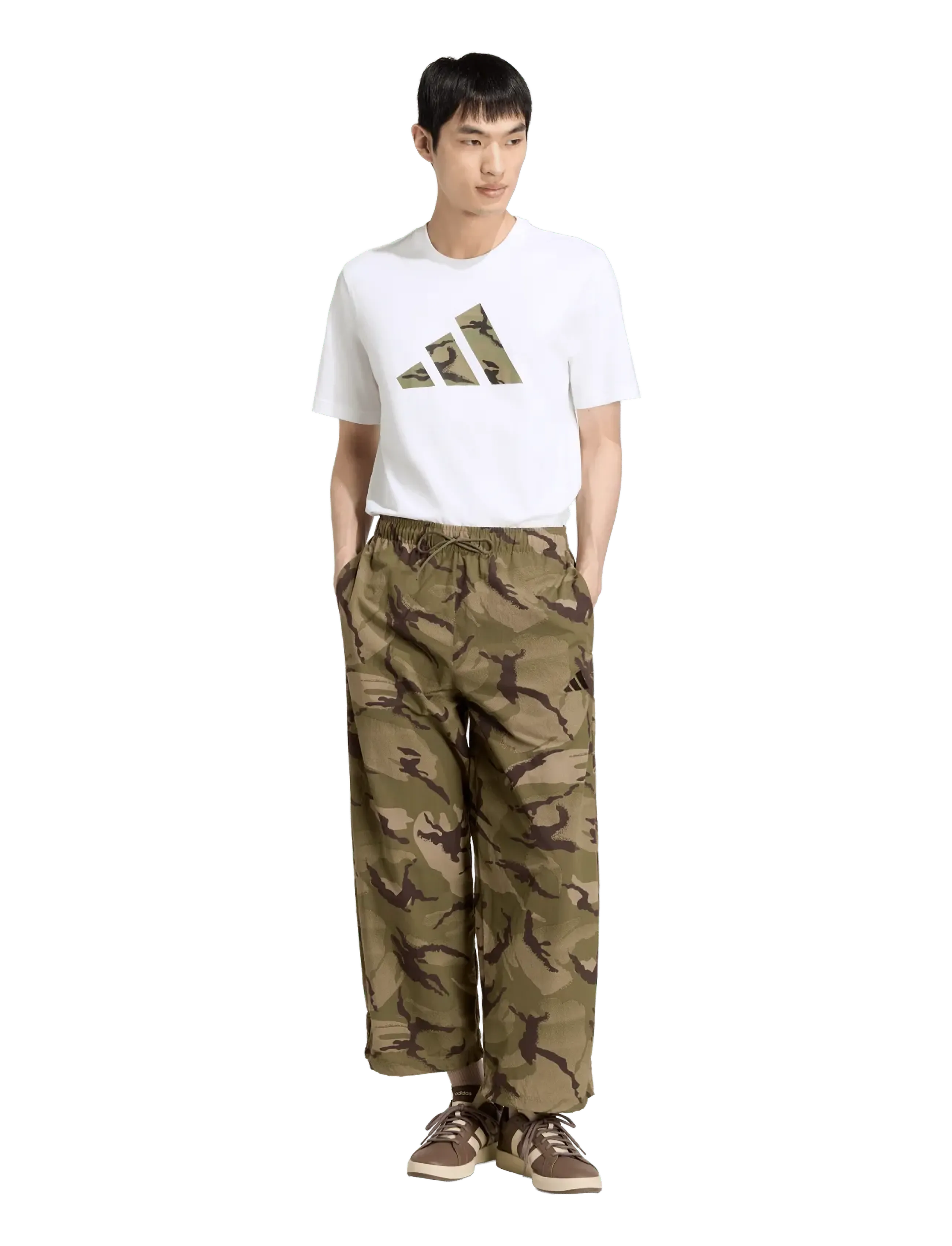 adidas Sportswear M Camo Logo T, Camo Logo T-Shirt, Hvid, Str: S