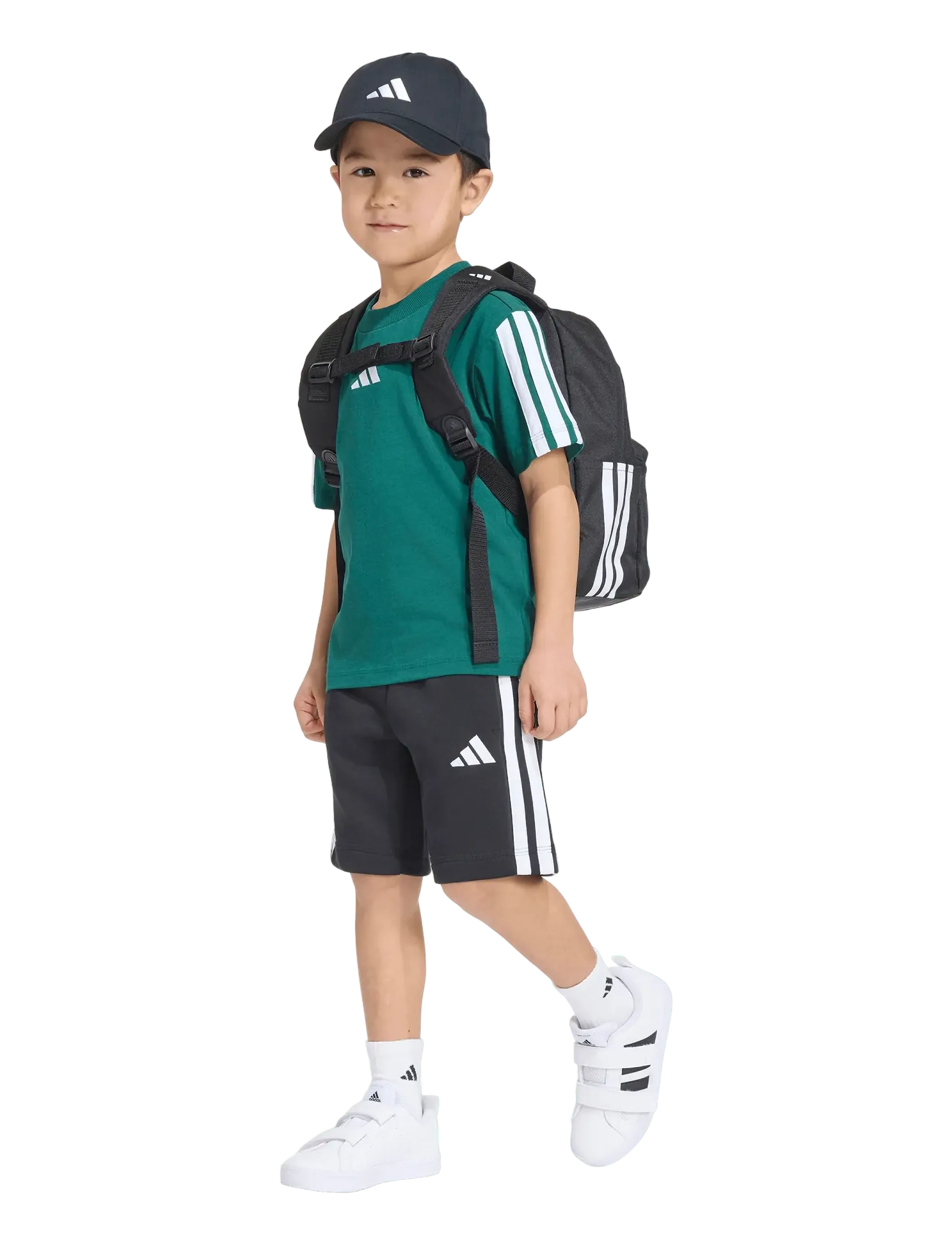 adidas Sportswear LK 3S TEE 160 - T-shirts - CGREEN/WHITE / green